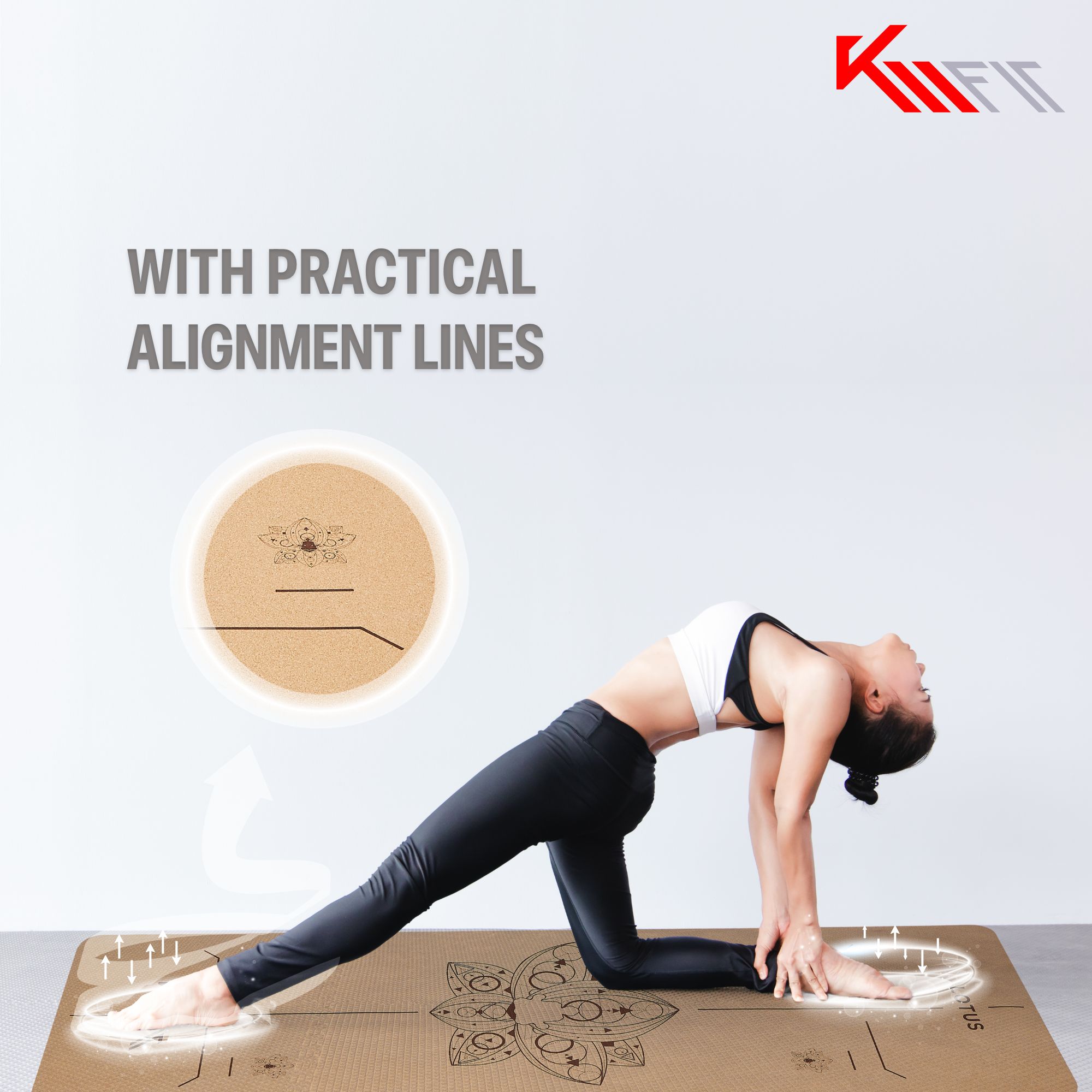 KM Fit Tpe yoga mat 183 x 61 cm purple