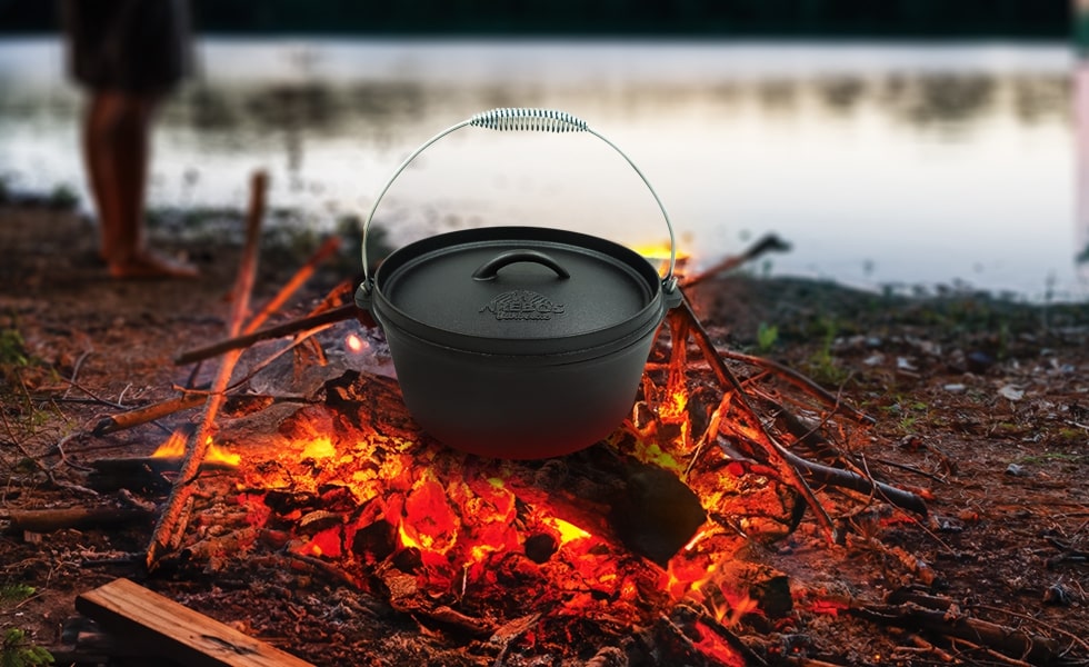 Dutch Oven Set 9 tlg. in Holzkiste 4252023111324 Sports