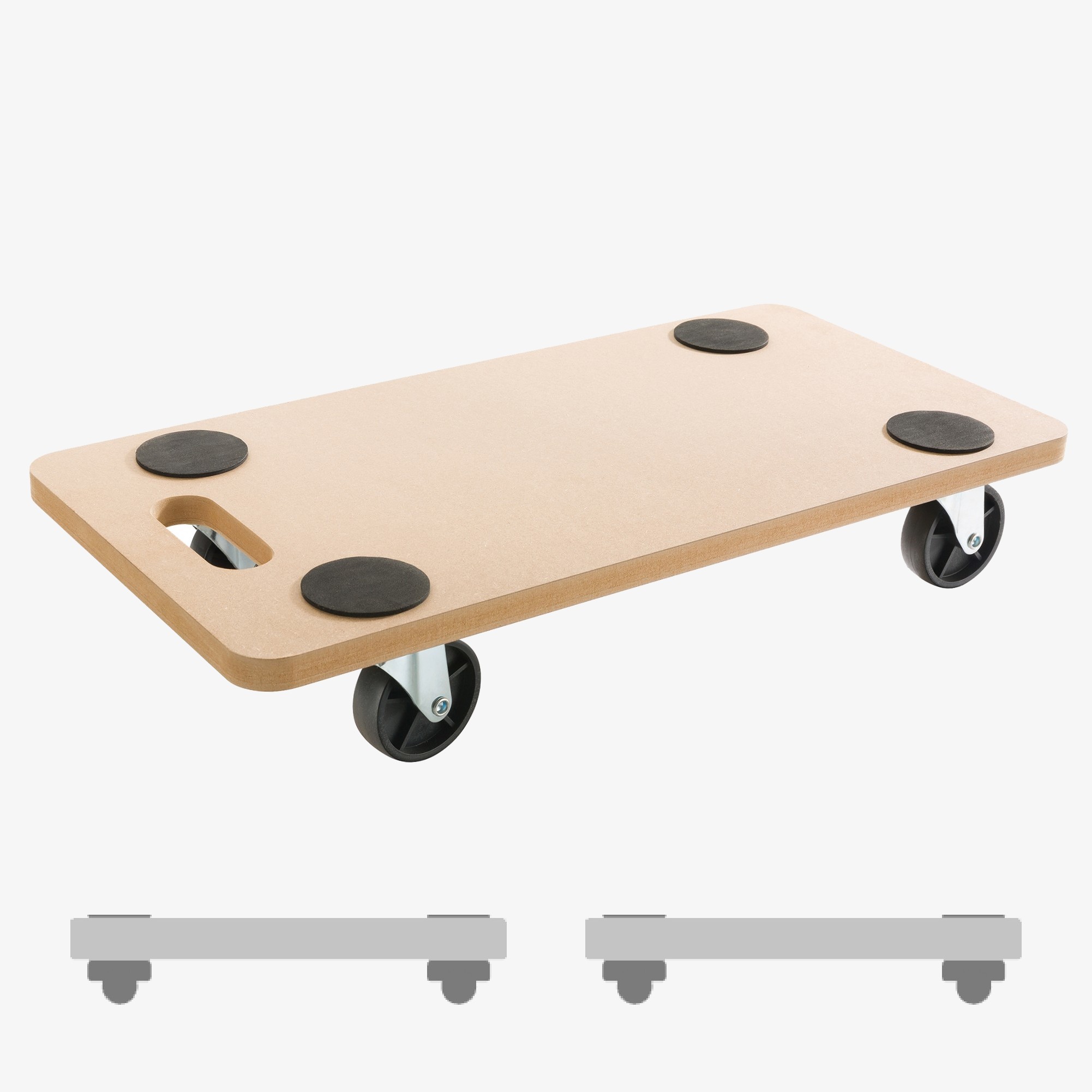 Arebos Rolling board furniture dolly transport aid - load capacity 200kg,incl.rubber pads - 2 pieces
