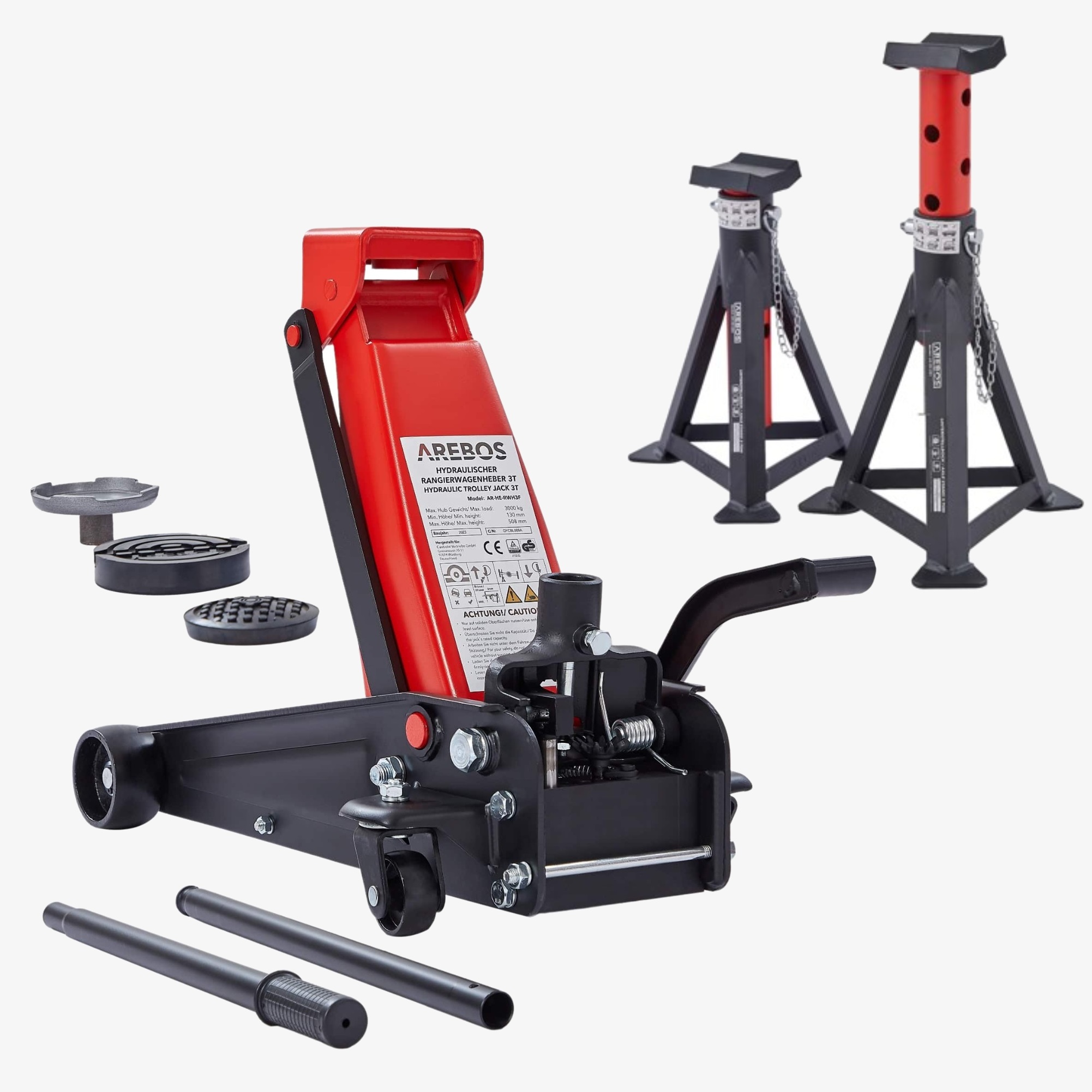 Arebos 3T Hydraulic Manoeuvring Jack Car Support trestles