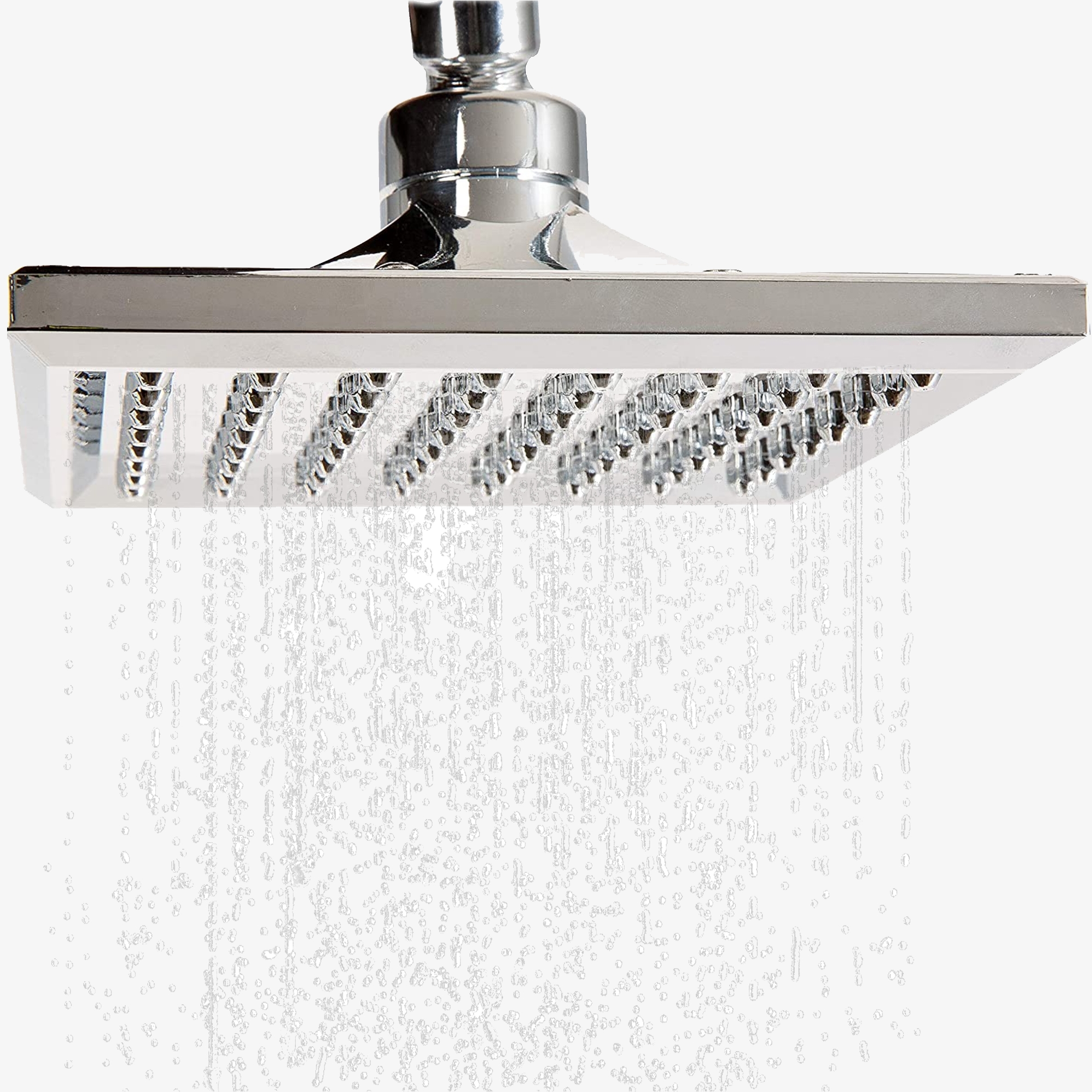 Arebos shower head for solar shower - shape: square - chrome-plated - universal