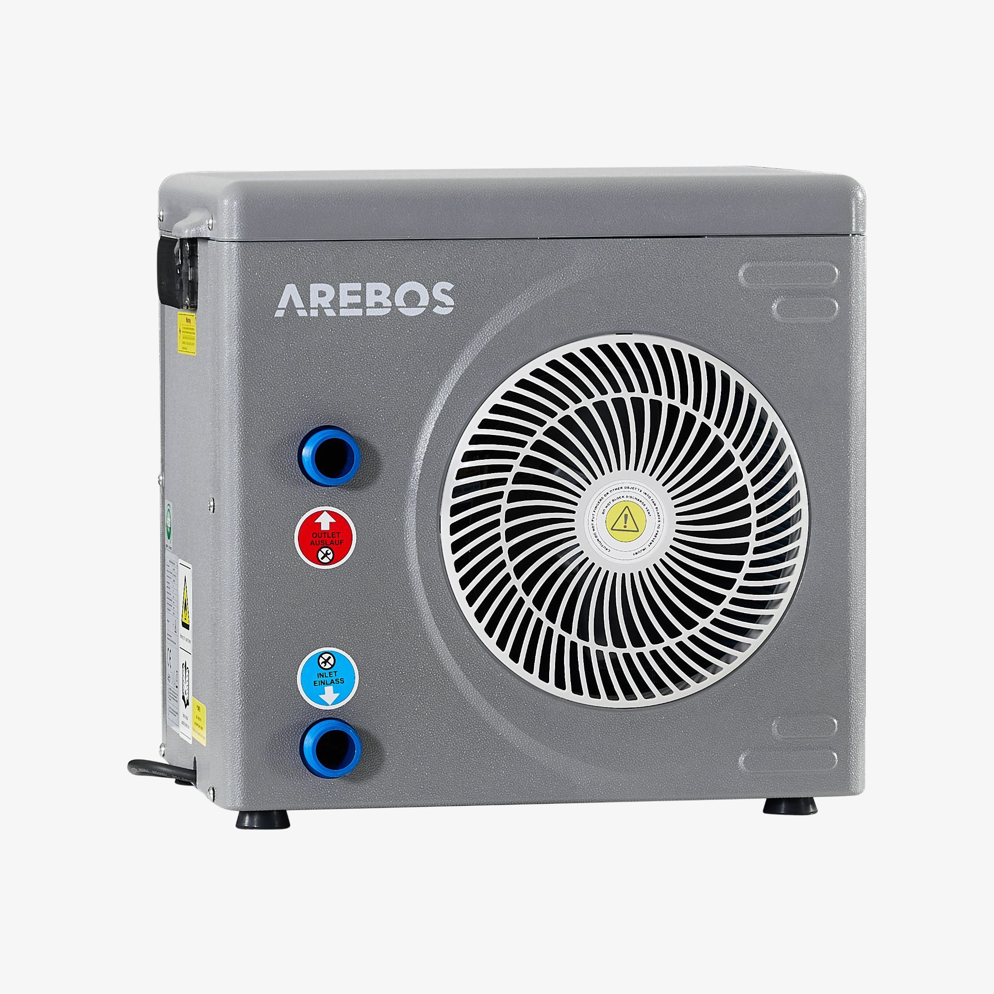AREBOS Pool Heat Pump Heating Water Air Heat Exchanger 3,9 kW, Pool up to 20m³, Digital Control