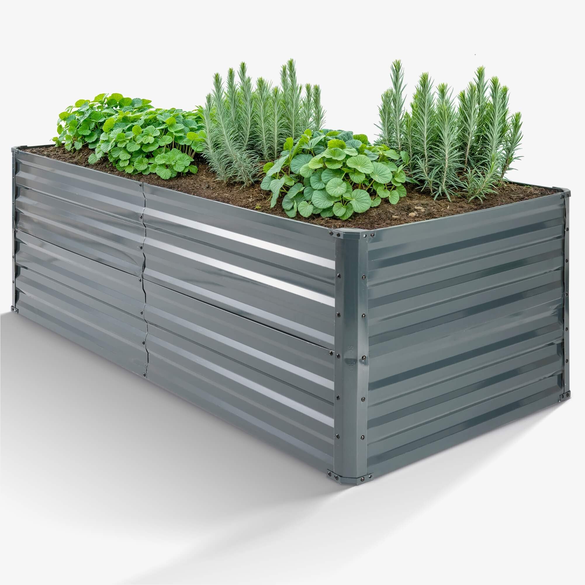 Arebos metal raised bed Vegetable bed Planter box Load capacity: 750 kg Capacity: approx. 705 litres