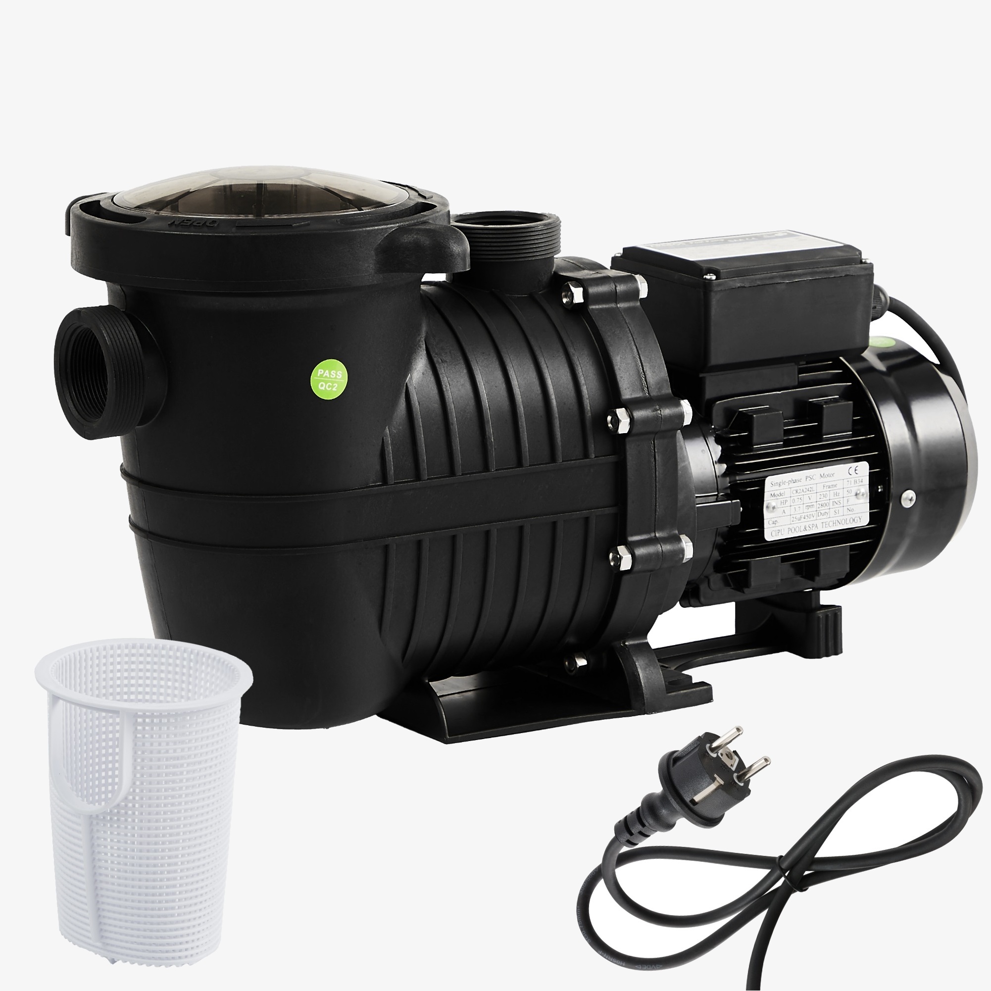 Arebos swimming pool pump 600W, flow rate 15900l/h, head 8m,Maximum pressure 0.8 bar