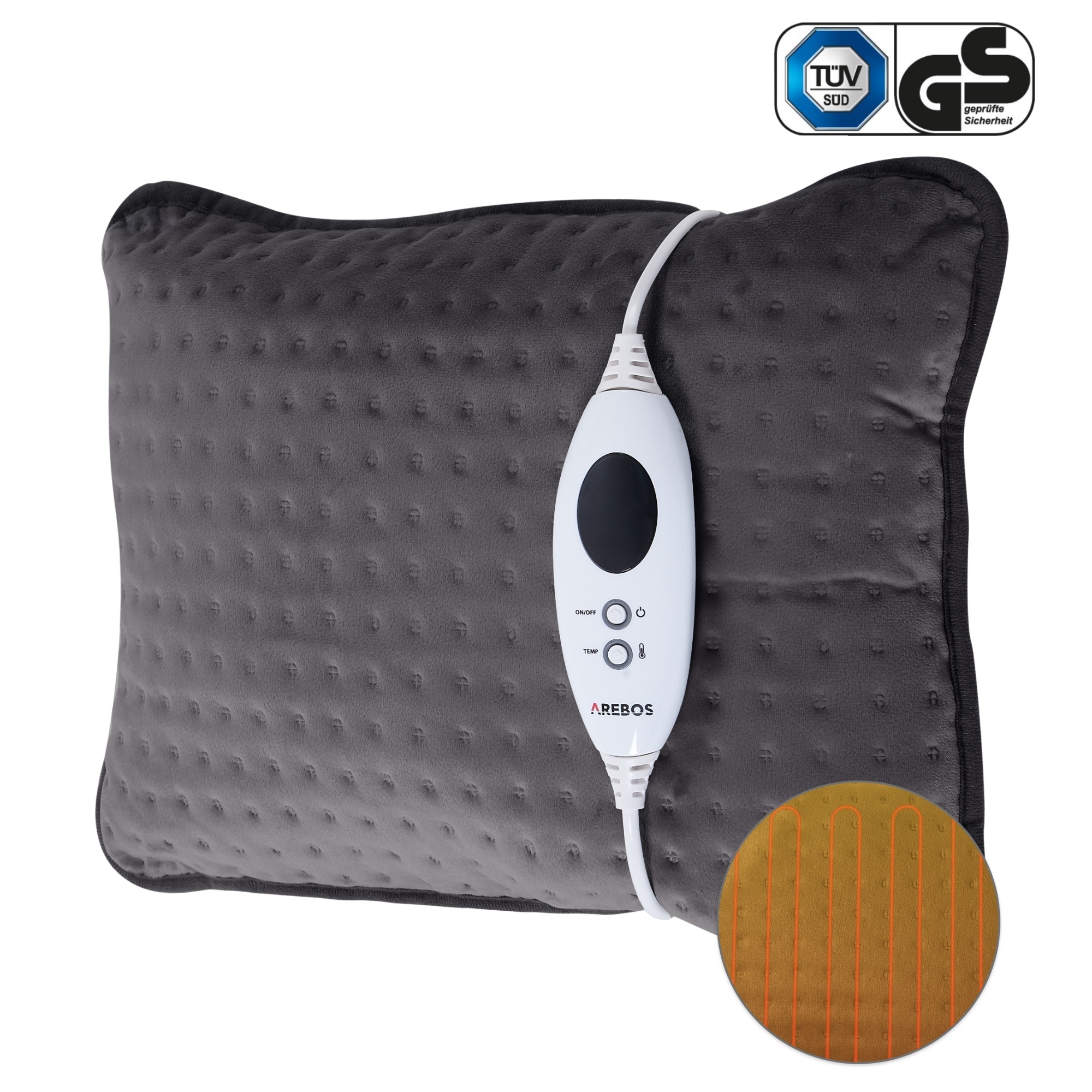 Arebos Body Heating Pad Heating mat Heating Pad electric 44 x 33 cm