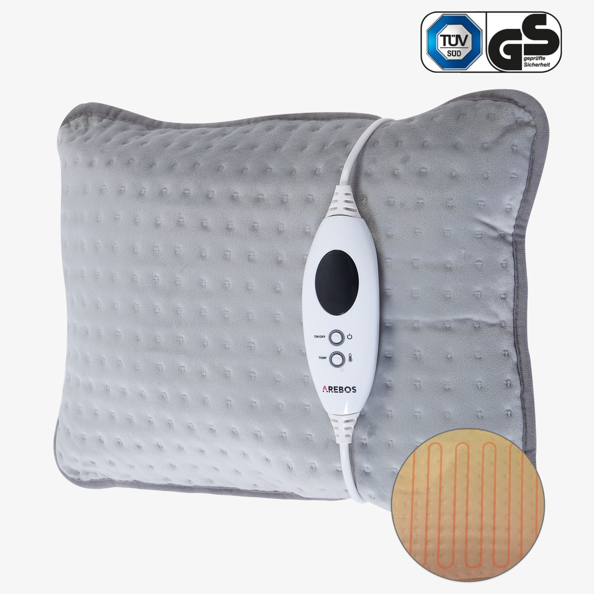 Arebos Body Heating Pad Heating mat Heating Pad electric 44 x 33 cm