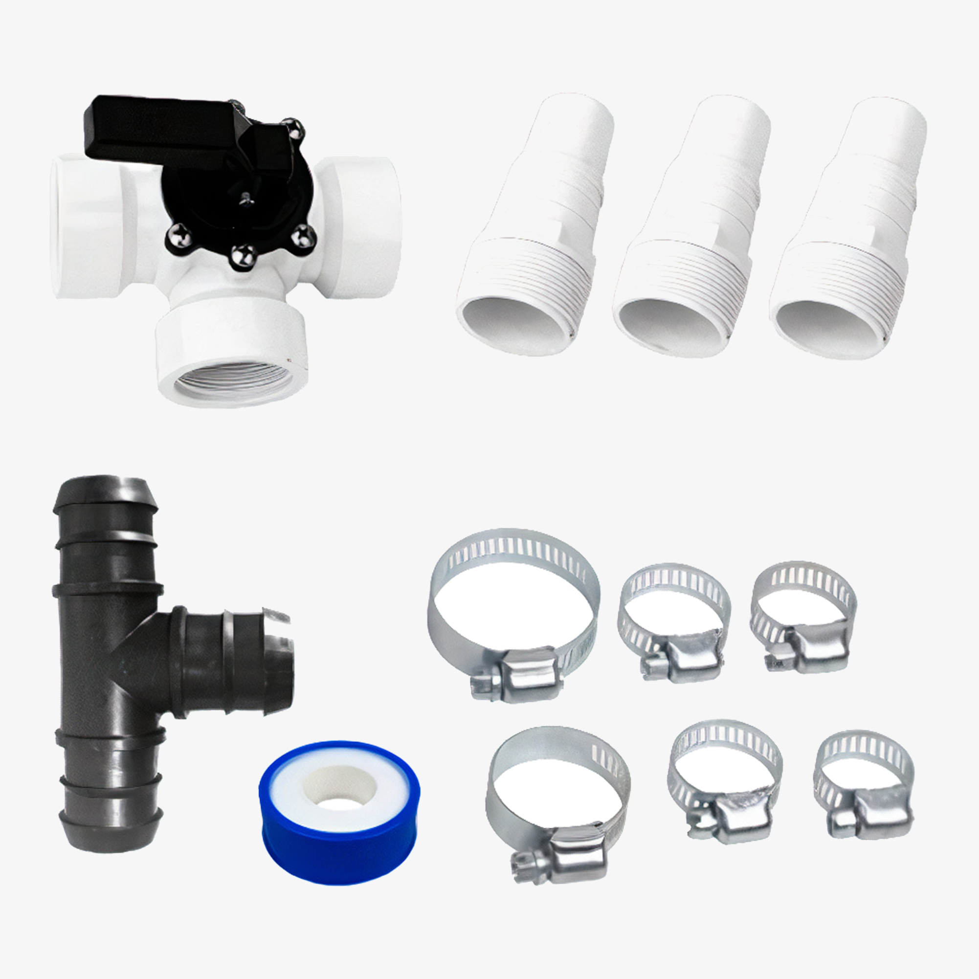 Arebos Bypass Set Pool 1 -part for sand filter systems, pool & solar heating, heat pump