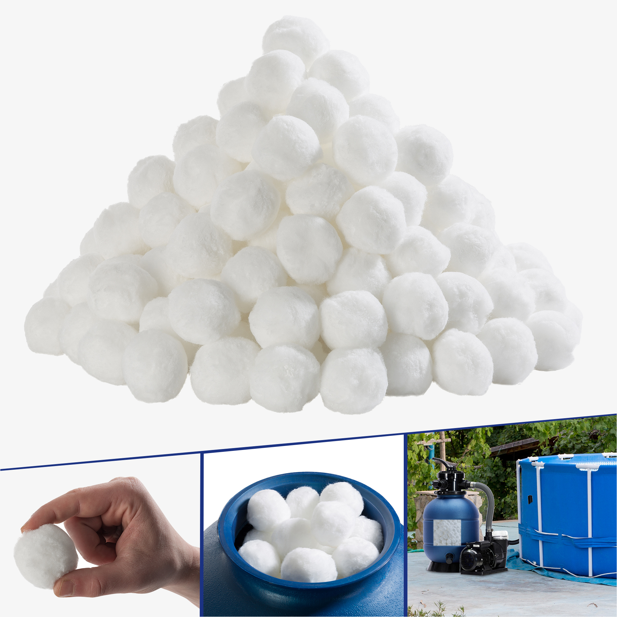 Arebos Filter balls 700g - Filter balls 100% receycleable,washable,replace 25kg sand