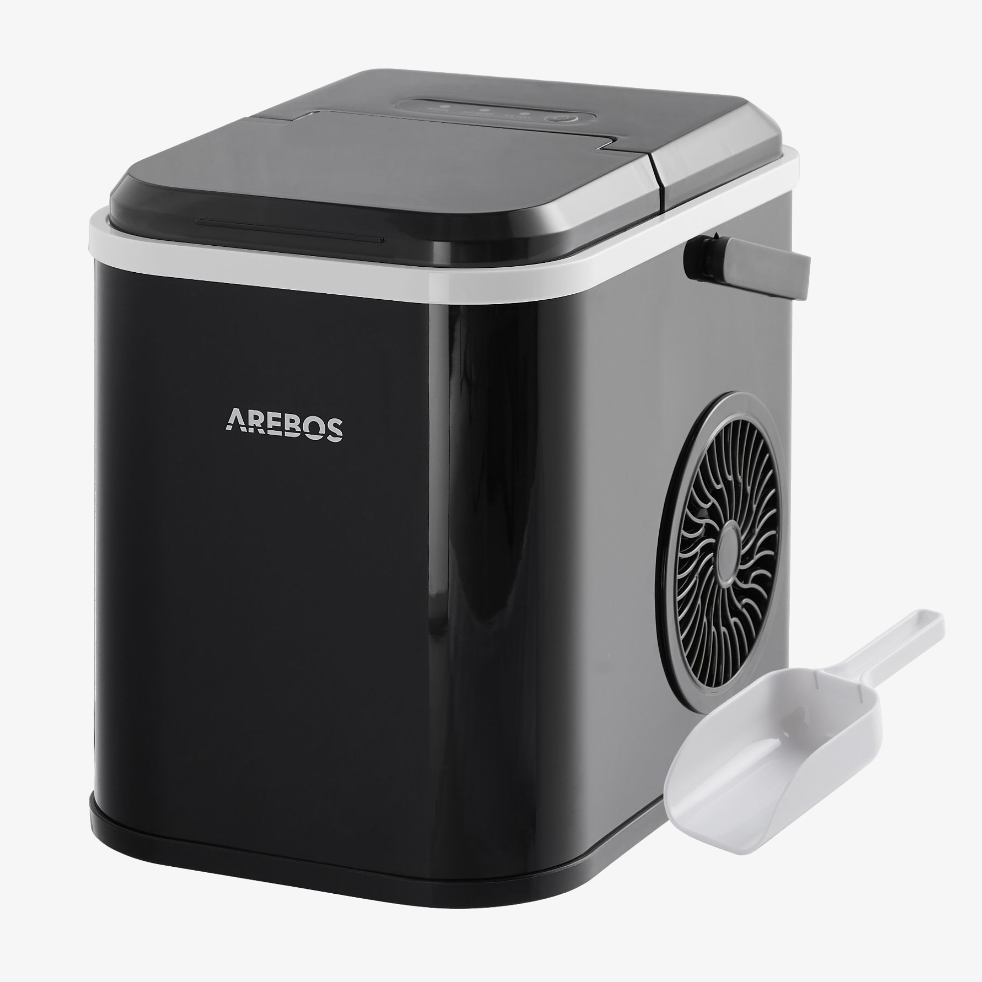 Arebos ice cube machine | 12kg / 24 h | 10-15 minutes production time | 1.1 litre water tank | self-cleaning function