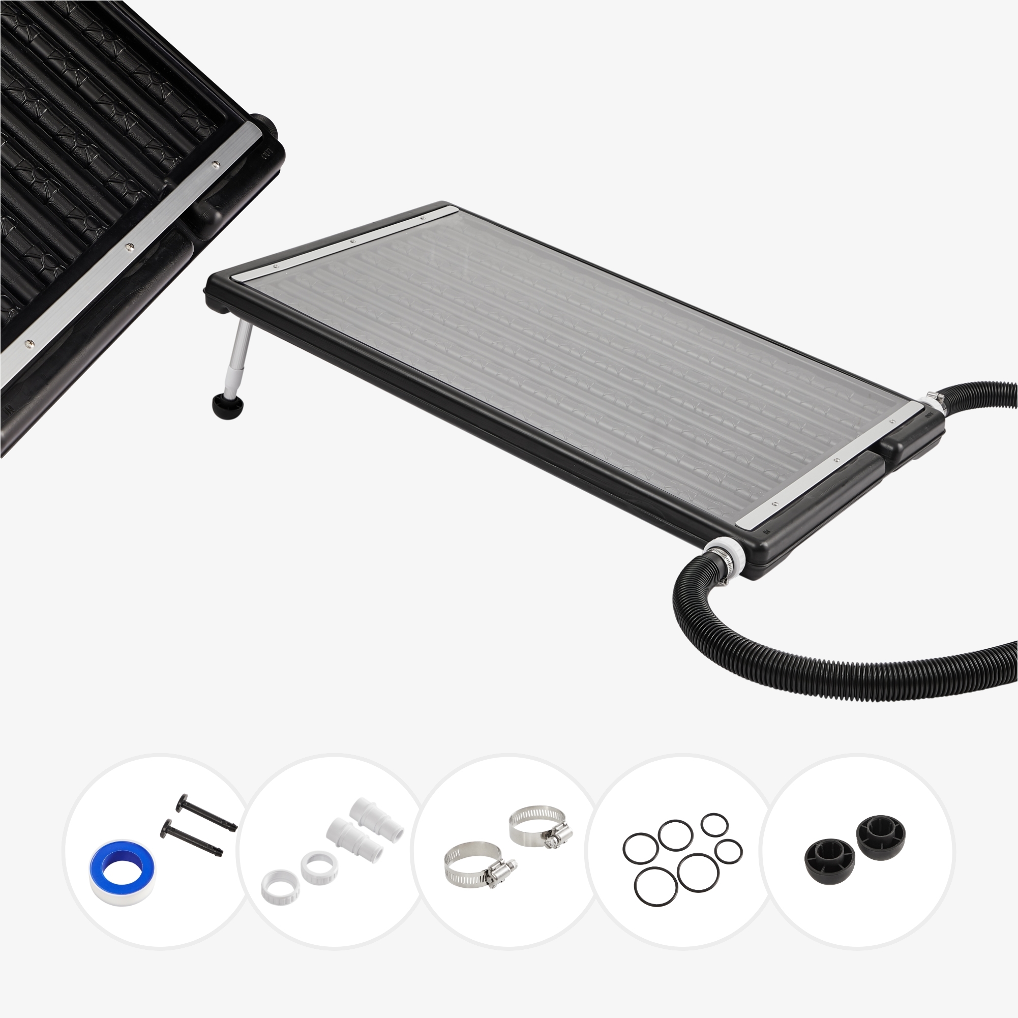 Arebos solar heating solar collector pool heating, 110 x 65 x 7.5 cm, environmentally friendly, incl.mounting material