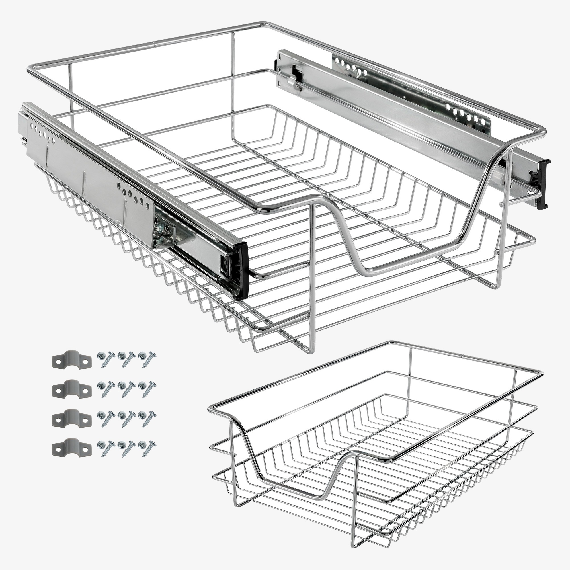 Arebos Telescopic drawer 40cm - Kitchen drawer Basket pull-out Cupboard pull-out
