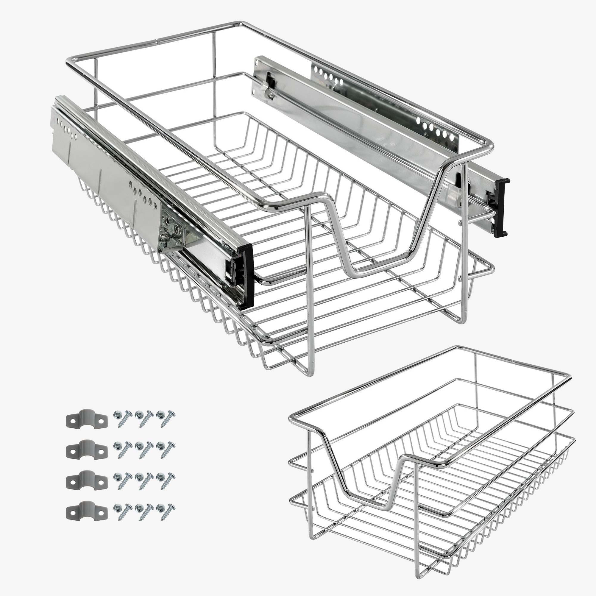 Arebos Telescopic drawer 30cm - Kitchen drawer Basket pull-out Cupboard pull-out