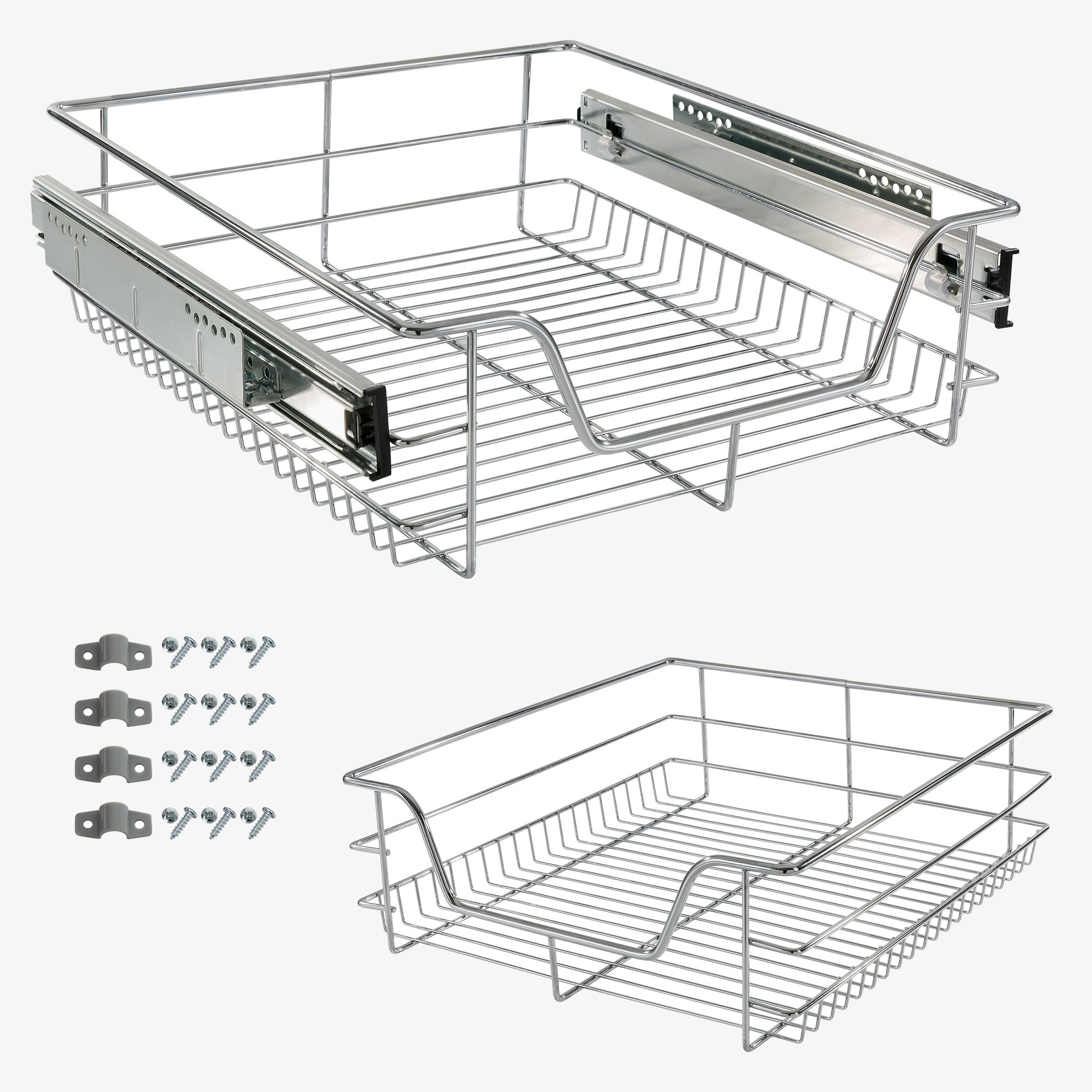 Arebos Telescopic drawer 50cm - Kitchen drawer Basket pull-out Cupboard pull-out