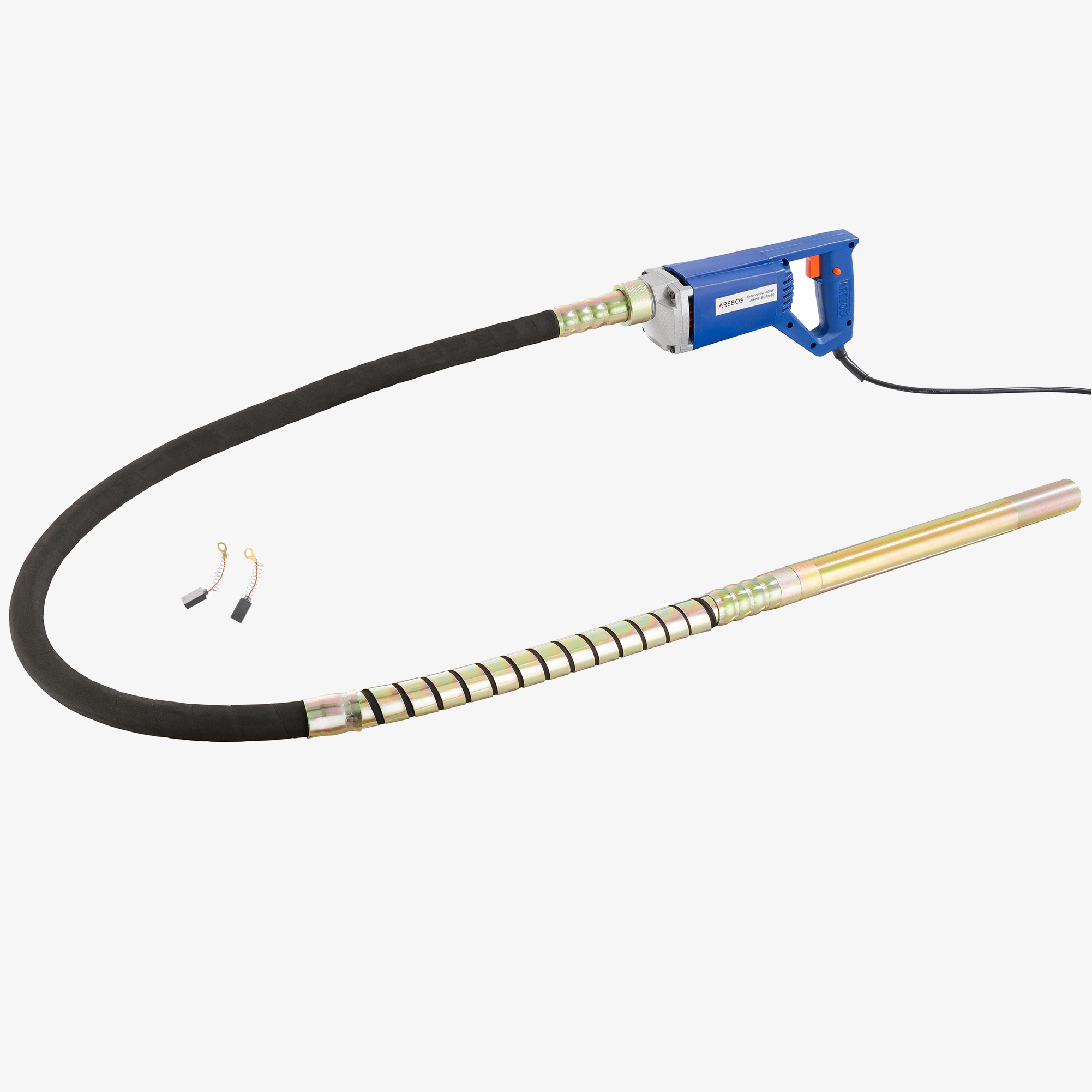 Arebos Concrete vibrator with vibrating bottle 800W, electric, cable length 2M, flexible shaft