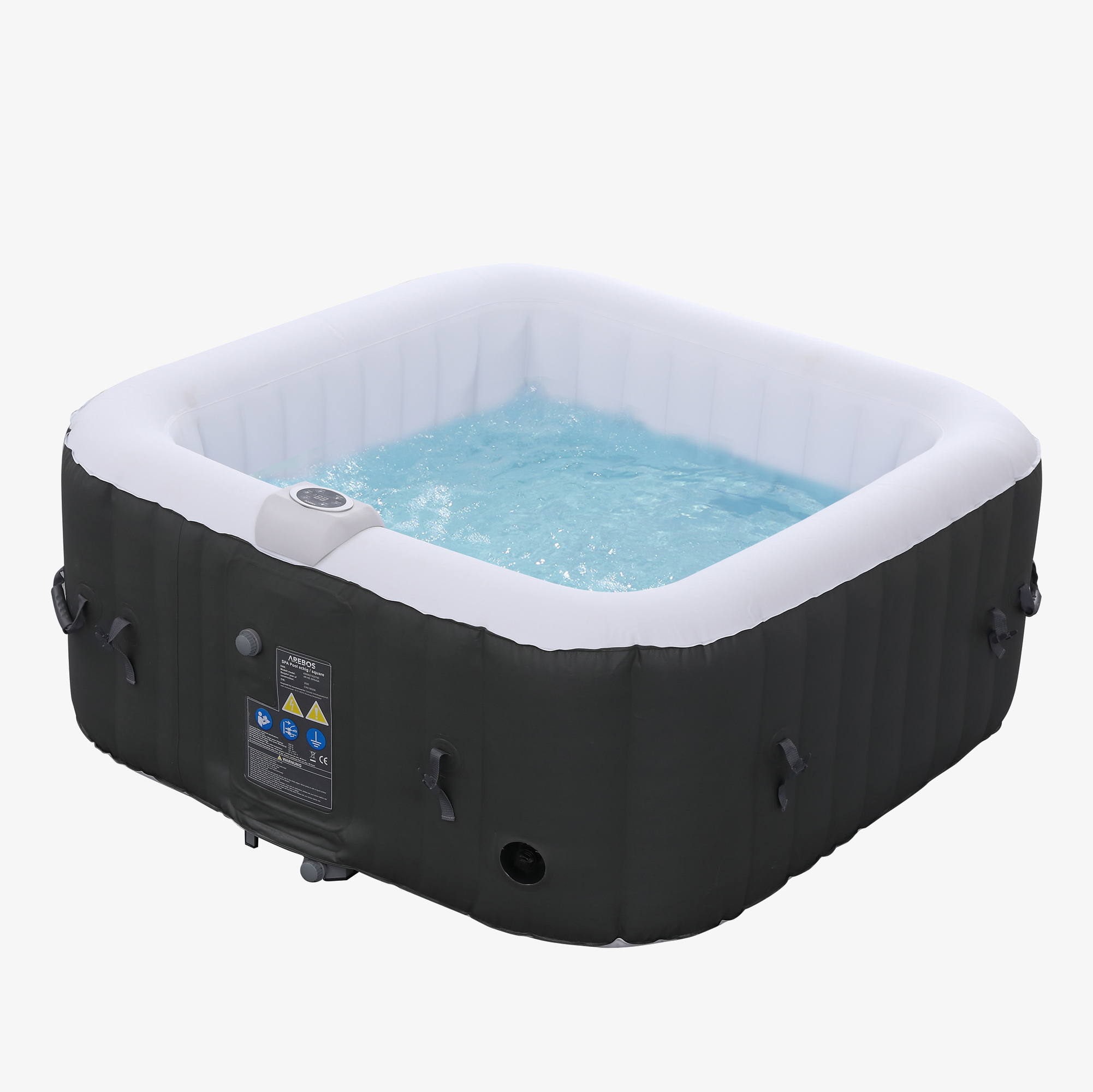 Arebos Whirlpool Florence Bubble Spa inflatable,indoor & outdoor,154x154cm,for 4 persons