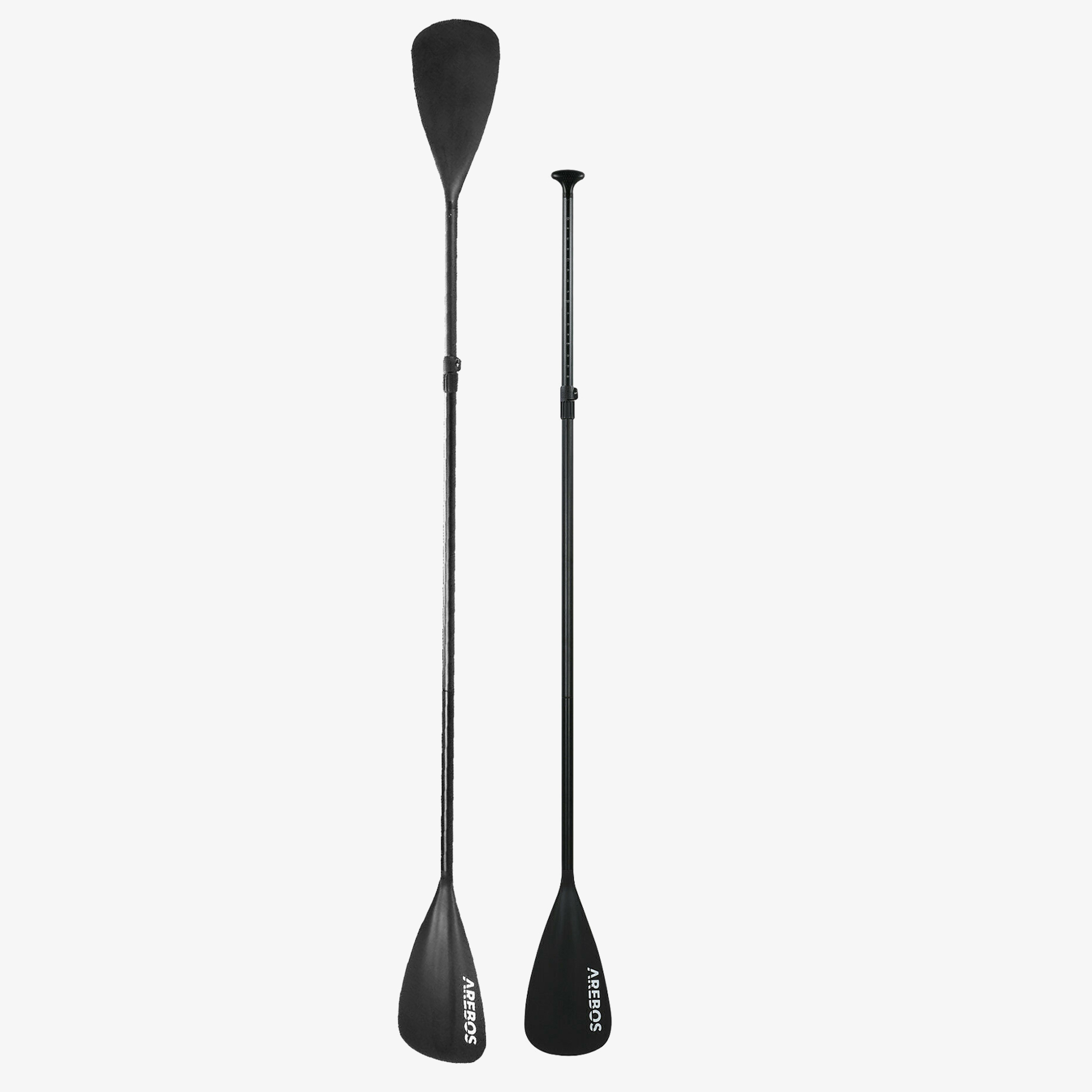 Arebos SUP Board -Stand UP Paddle - 2 in 1 Aluminium Double Paddle - 156-215cm