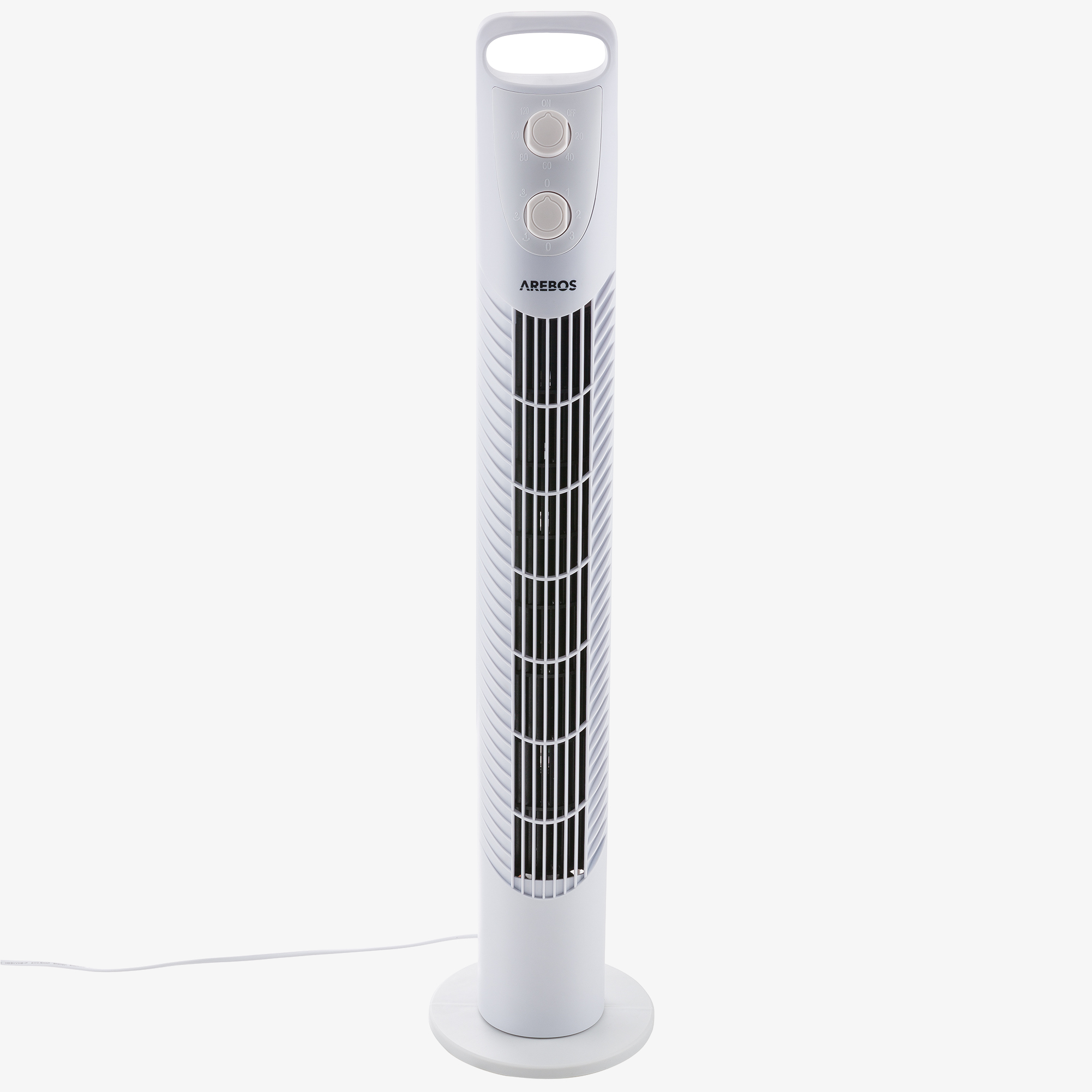 Arebos Tower fan Floor fan 40W,3 speeds,timer,oscillation angle 65-75°.