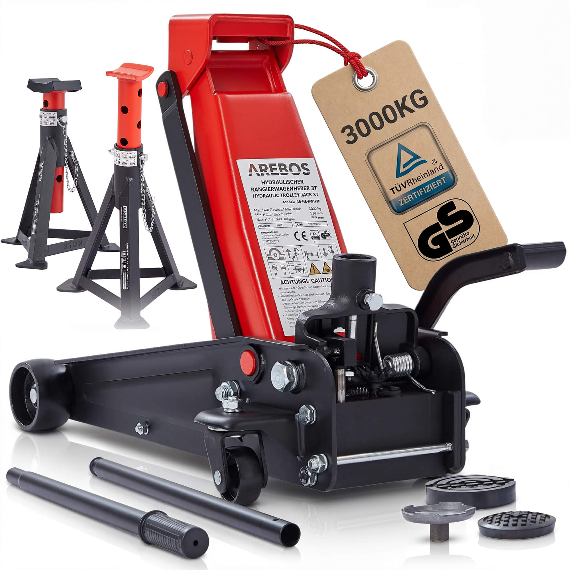 Arebos 3T Hydraulic Manoeuvring Jack Car Support trestles
