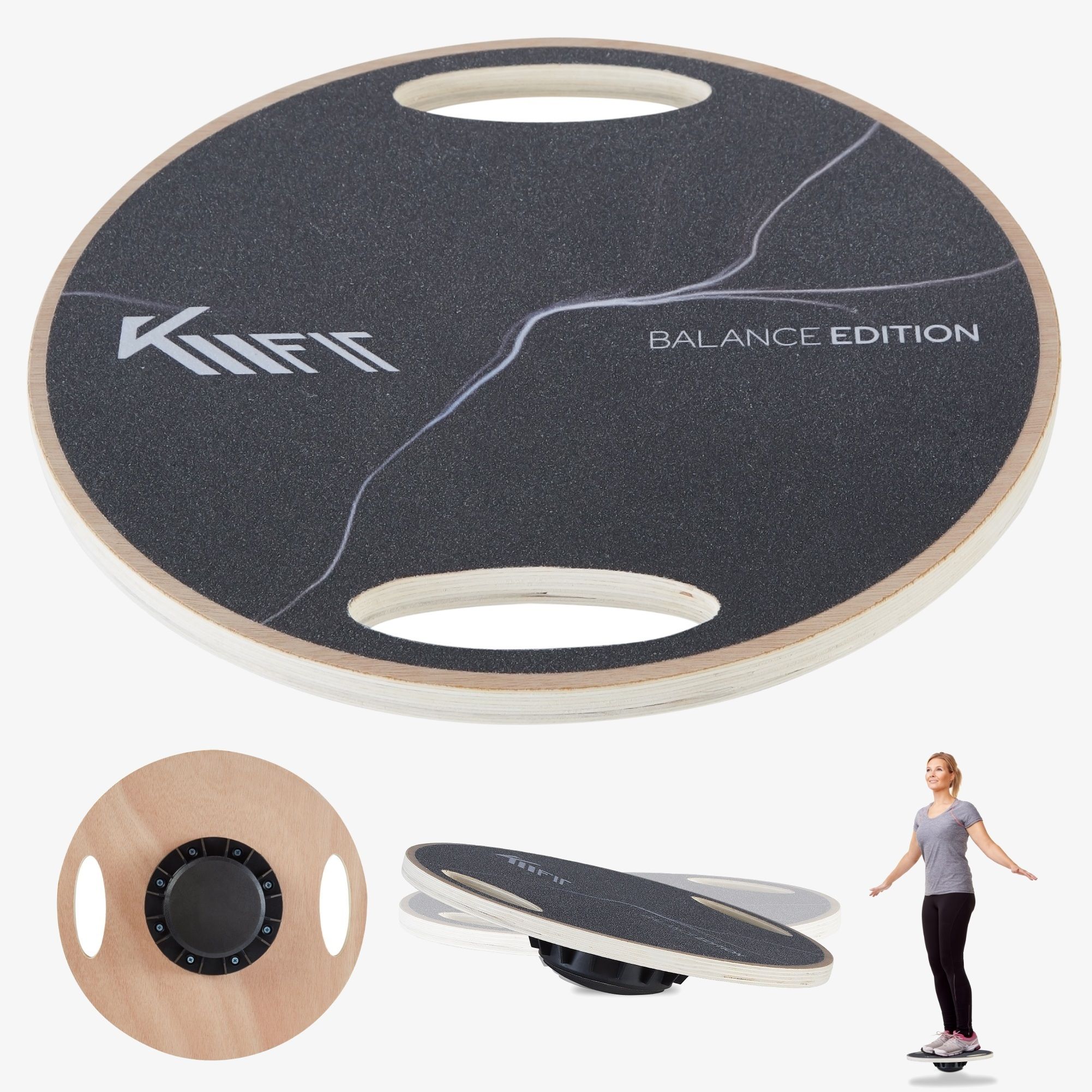 KM Fit Balance Board aus Holz rund 4252023114325