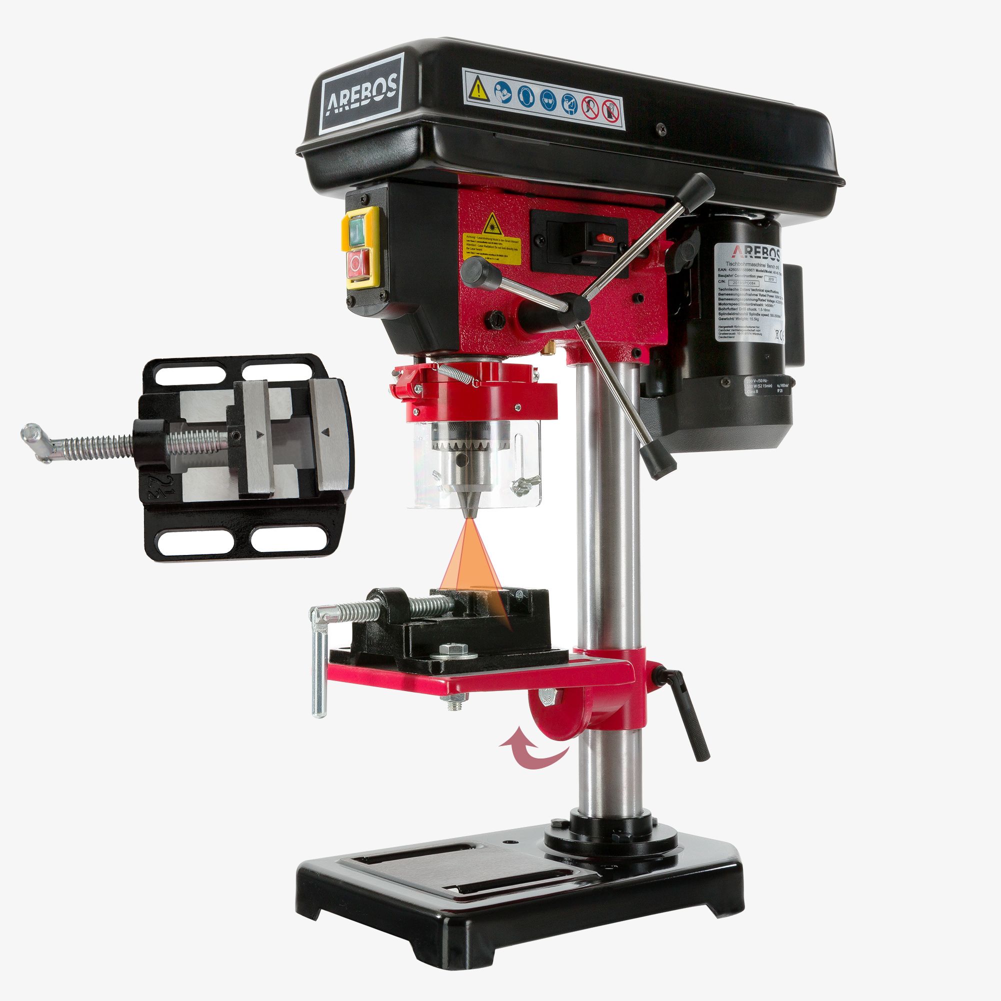Bench drill with laser 13 mm