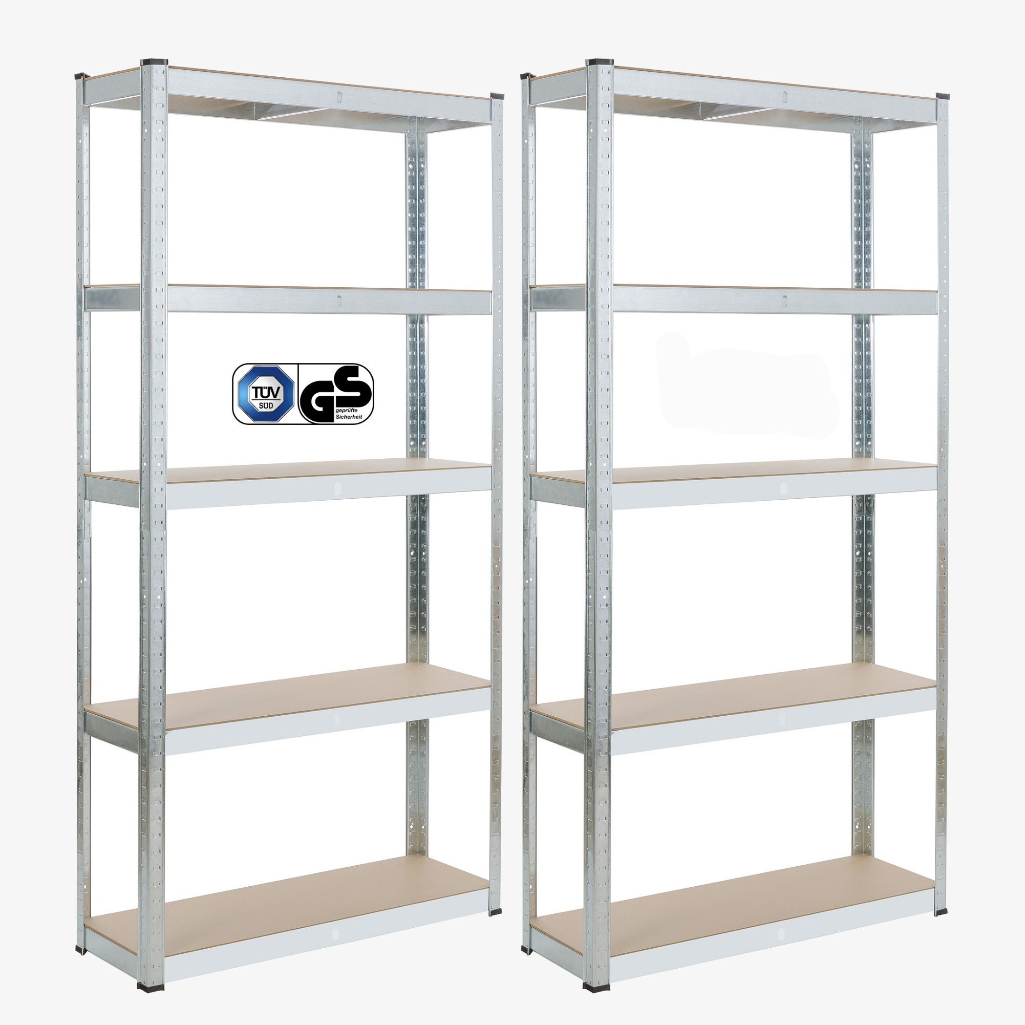 Heavy Duty Shelf Set of 2 180x90x30 cm 875 kg