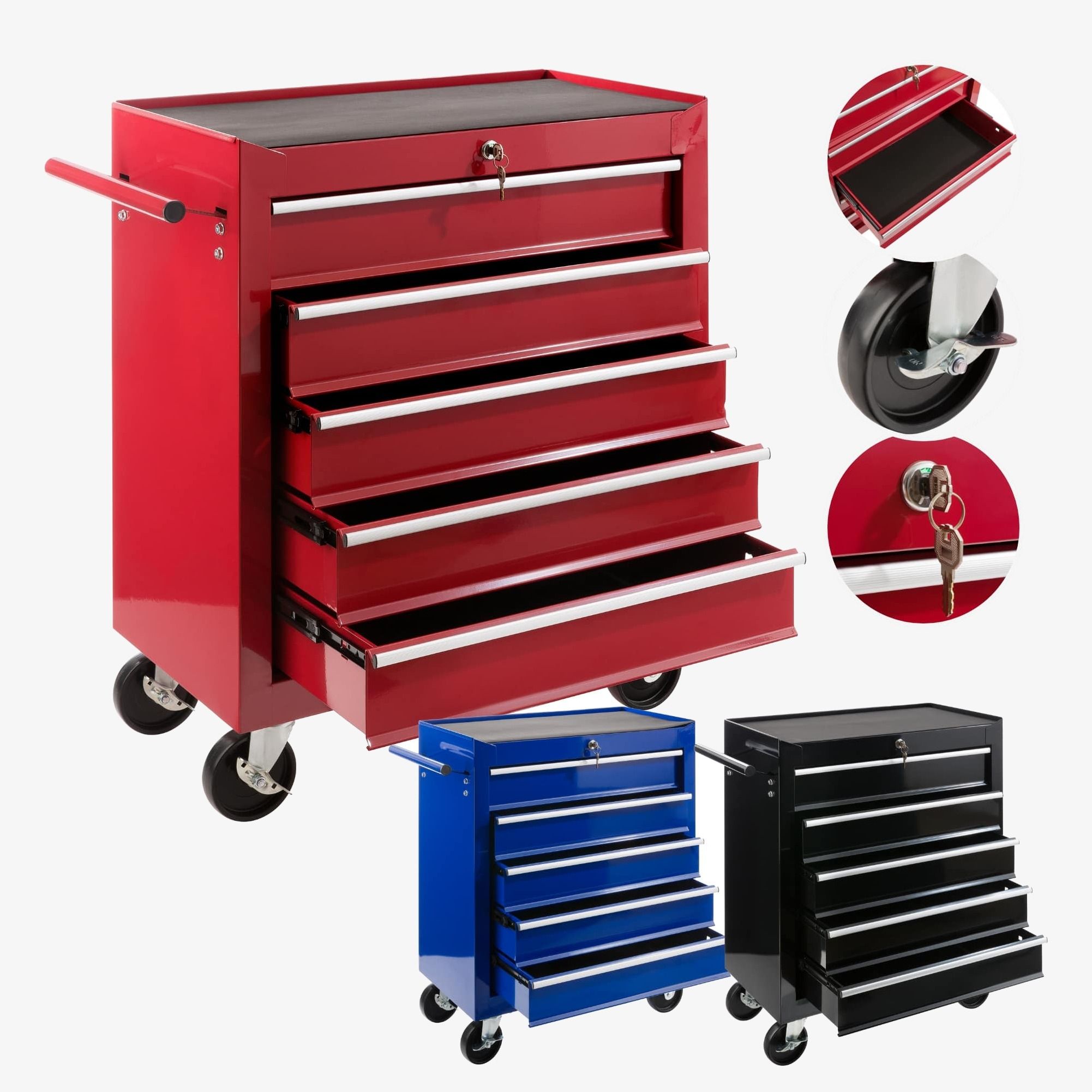 5 drawer outlet rolling tool cabinet