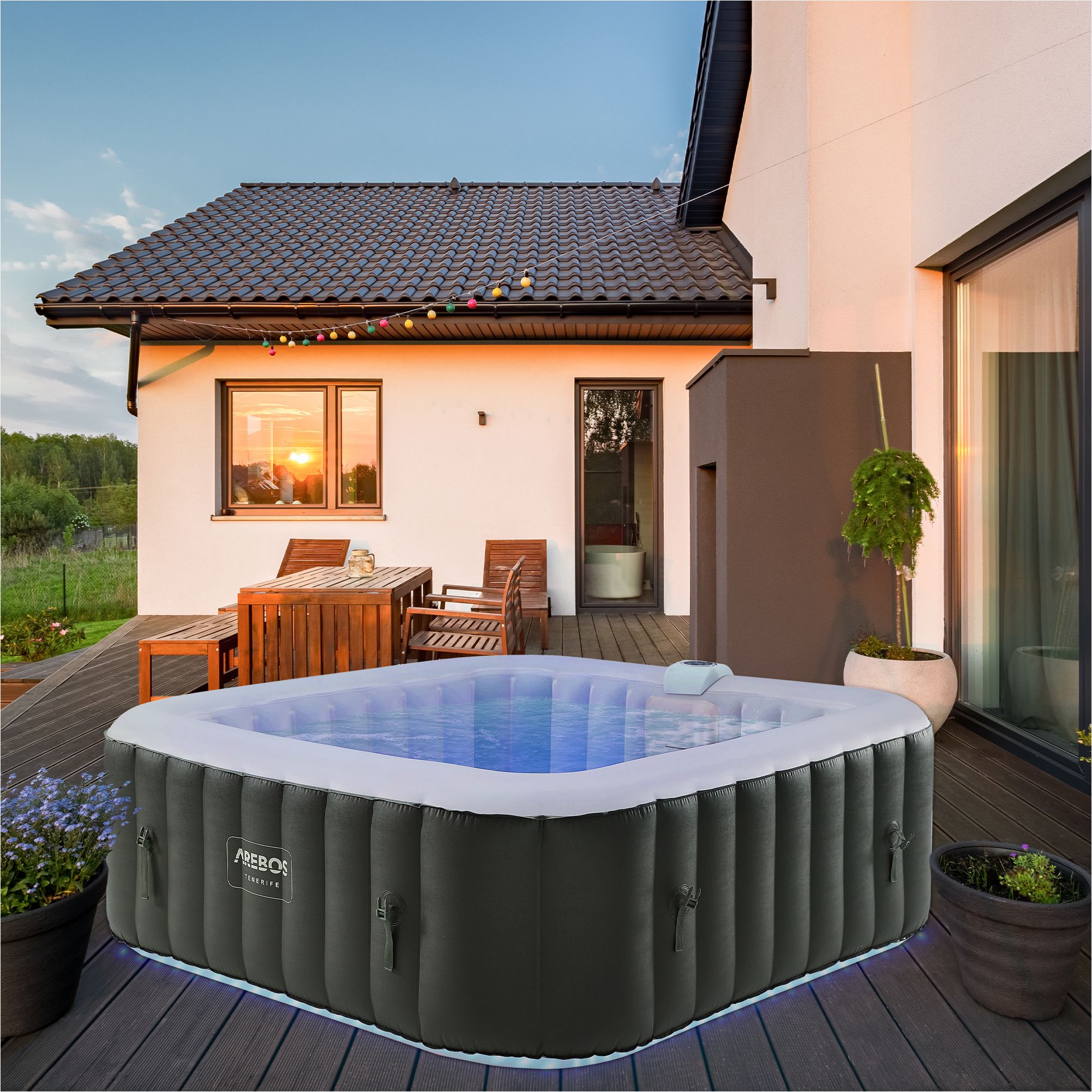 Arebos Spa Inflatable Hot Tub