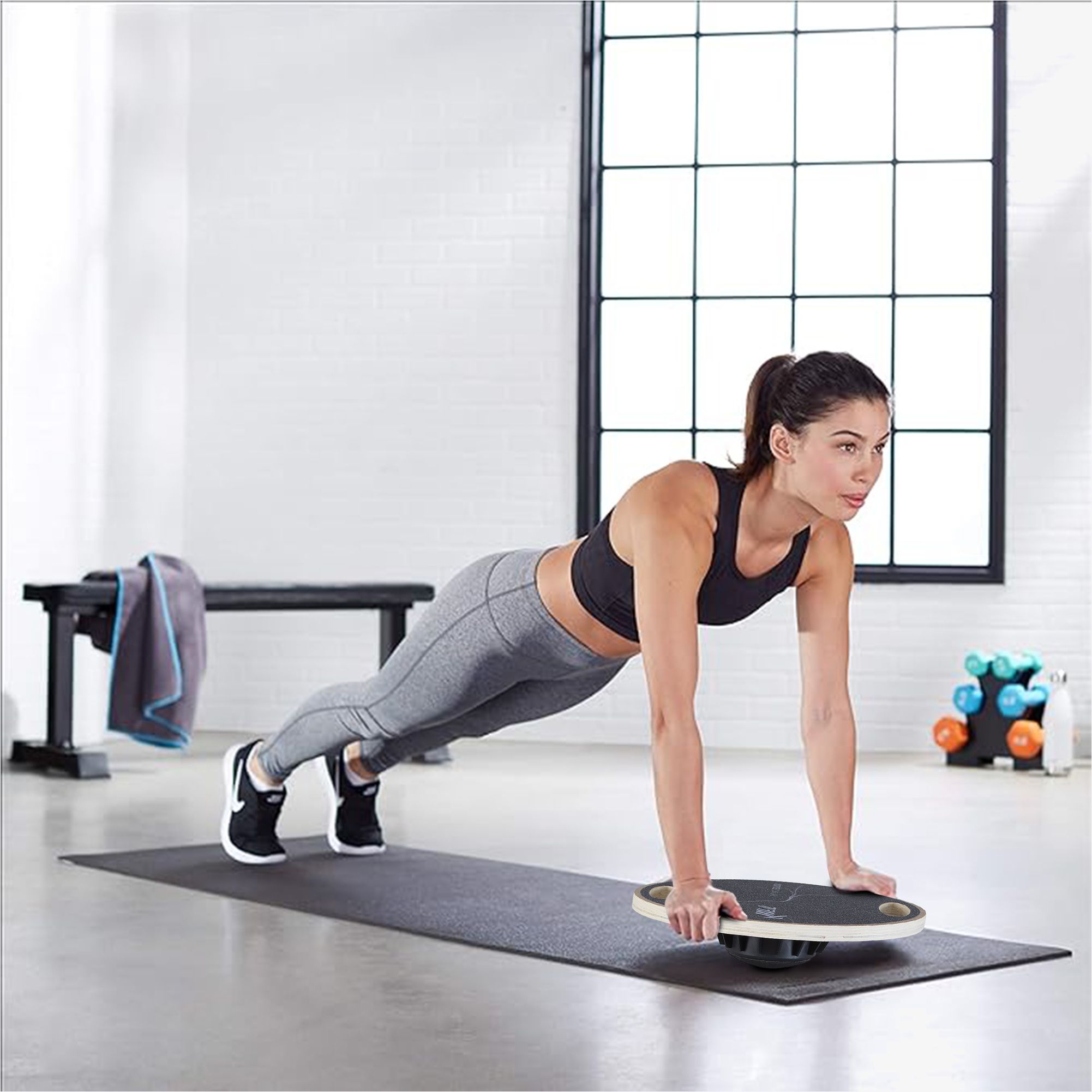 Fit me wooden wobble balance board top