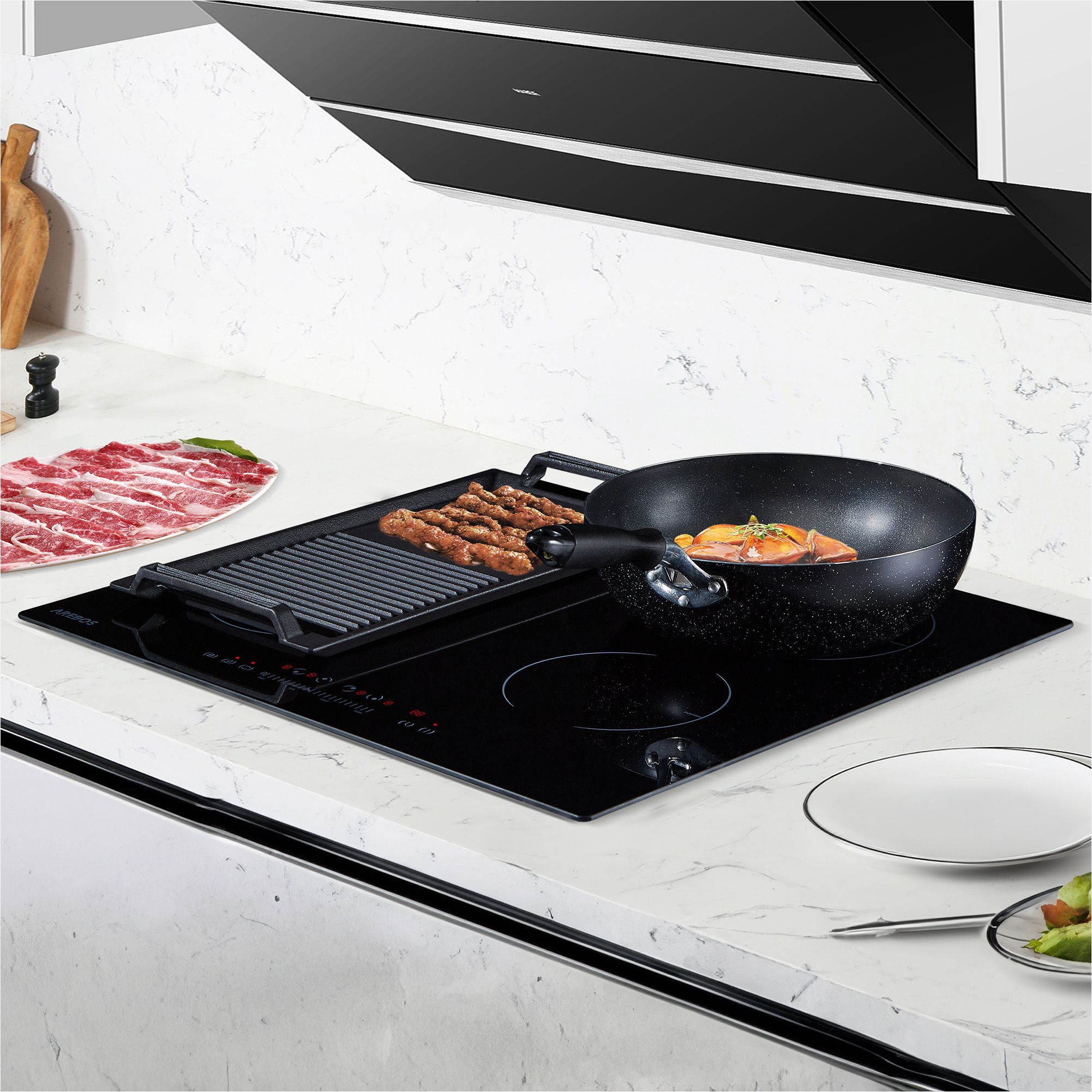 Grill Pan Grillplatte fur Induktionskochfelder 4260627420261 Kuche