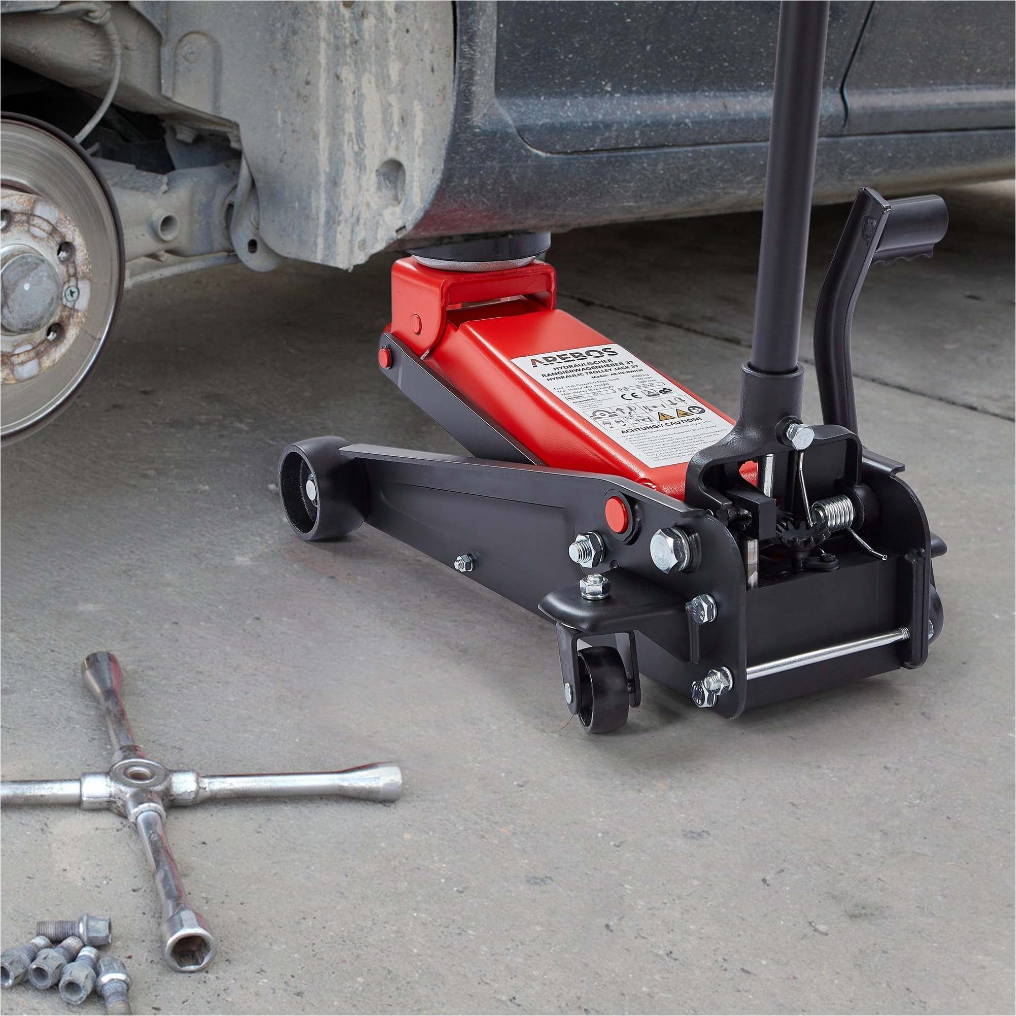 Manoeuvring jack 3T with foot pedal