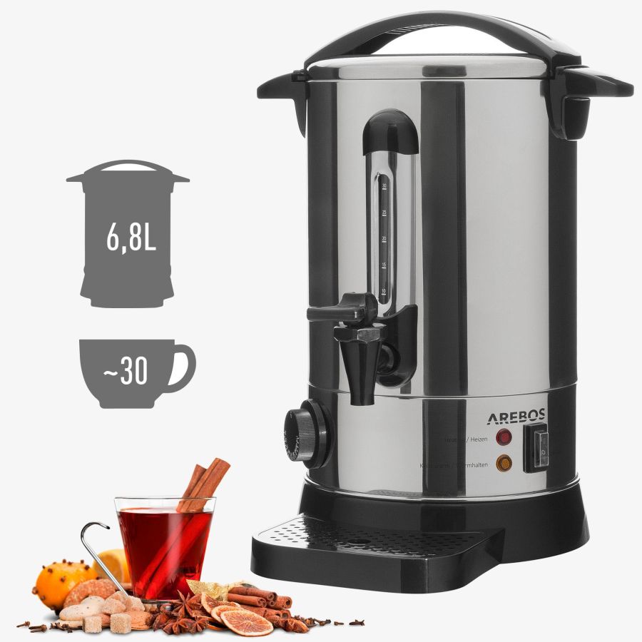 Mulled wine cooker stainless steel 6,8 L