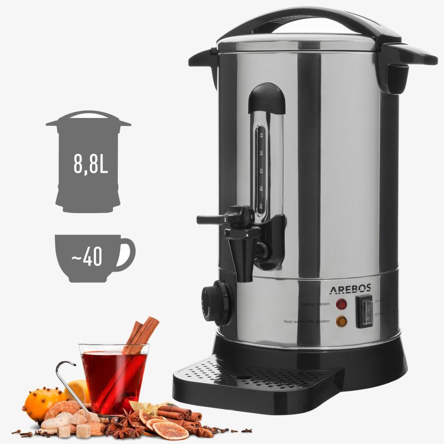 Mulled wine cooker stainless steel 8,8 L