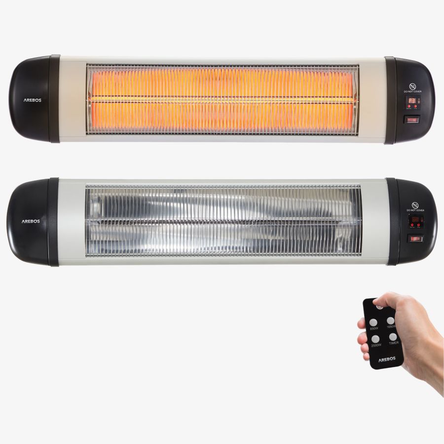 Infrared radiant heater 2500W with remote control