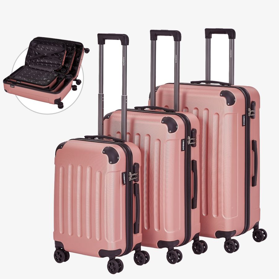 Rose gold luggage bag online