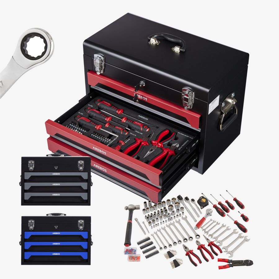 Tool box incl. 172 pcs Red