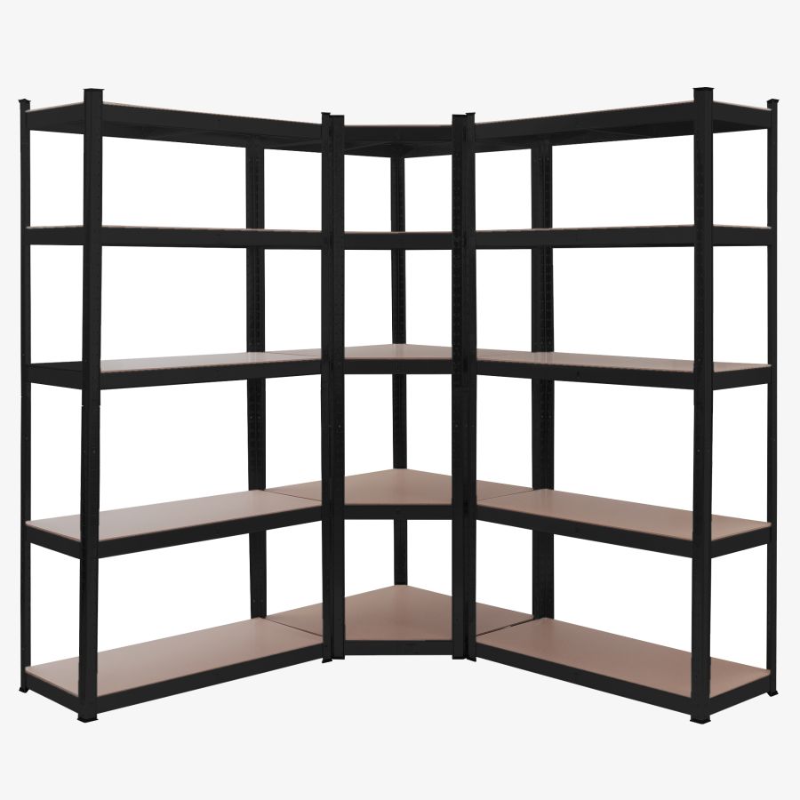 Heavy duty shelving Corner shelf combination  black