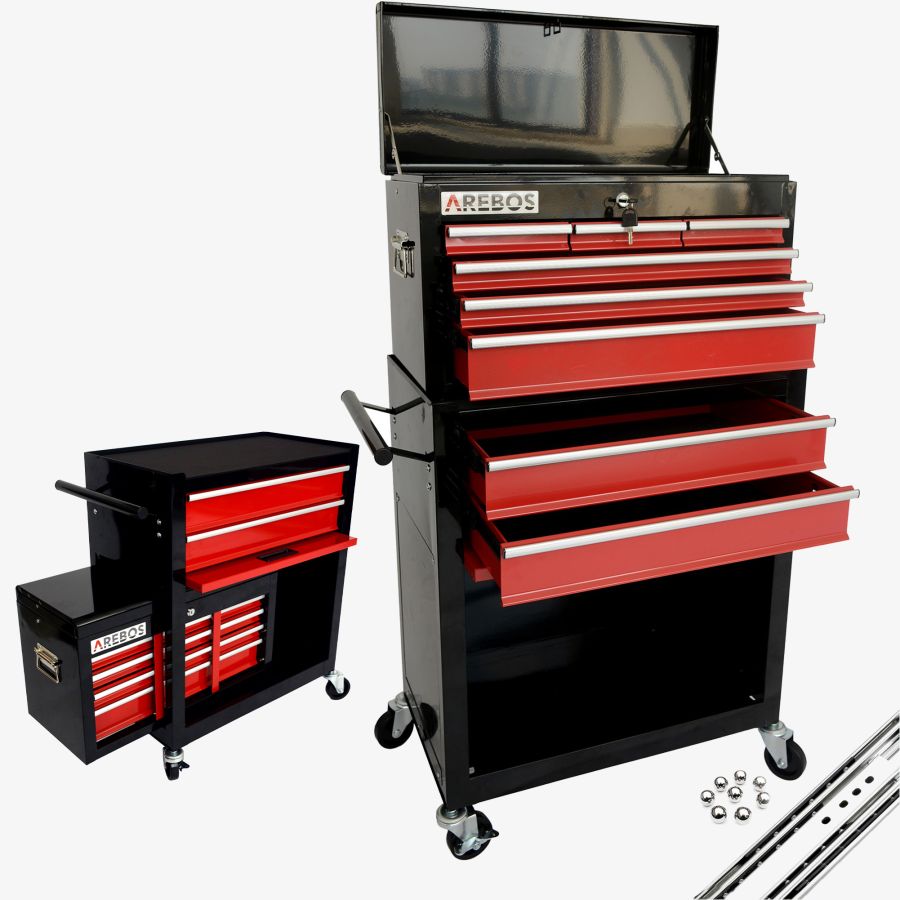 Tool cabinet - 9 drawers, Multicolor