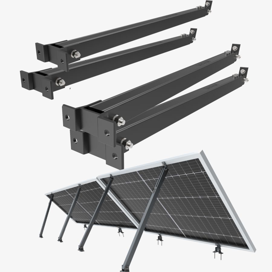 Nuasol - Adjustable bracket 30° - 60° Black