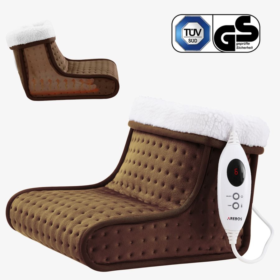 Electric foot warmer - brown