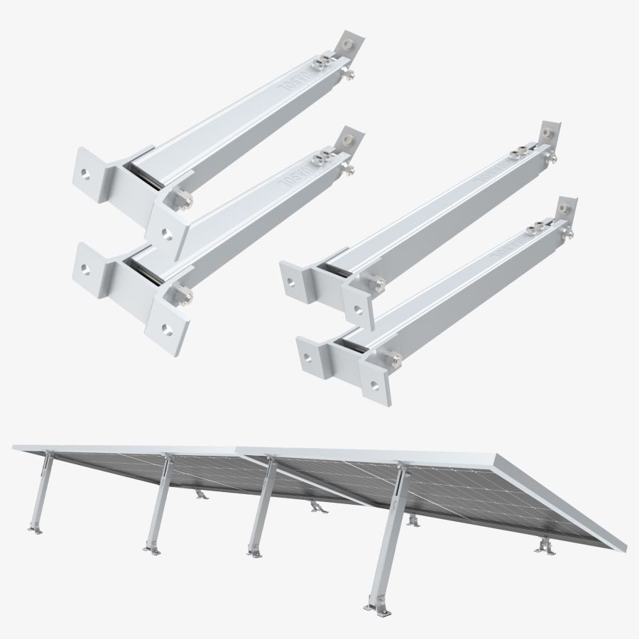 Nuasol - Adjustable bracket 15° - 30° Silver