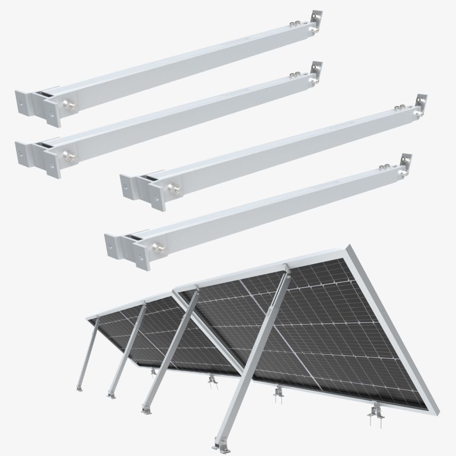 Nuasol - Adjustable bracket 30° - 60° silver
