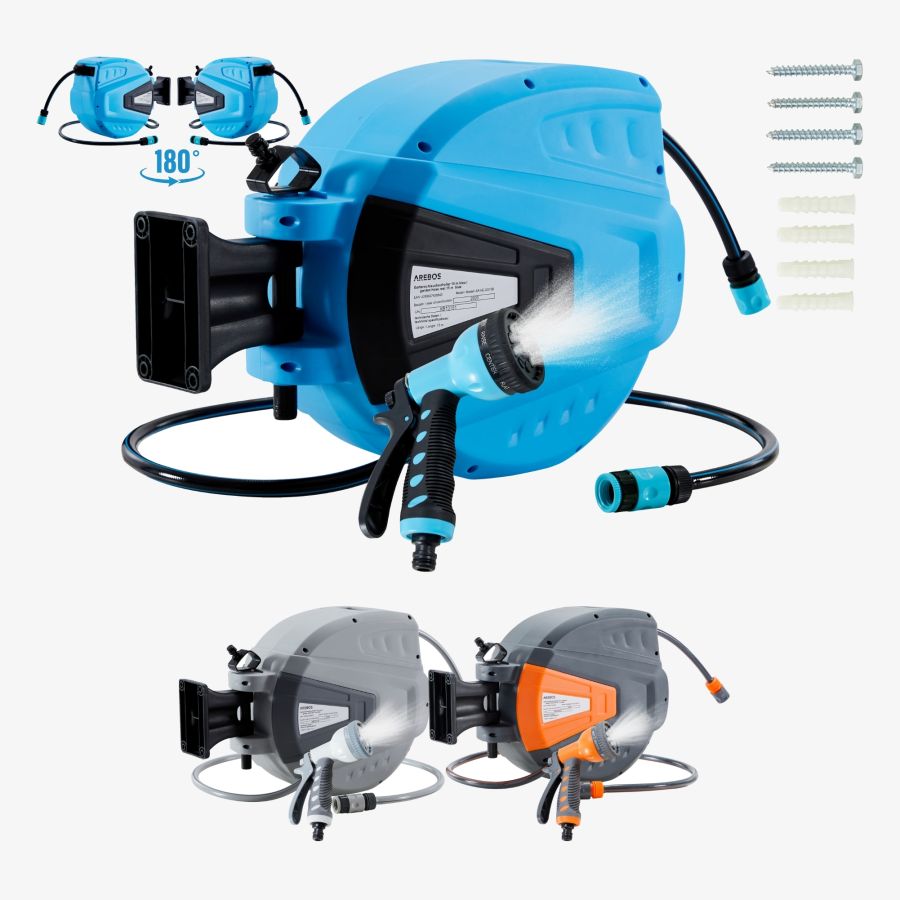 Automatic garden hose reel 15 m