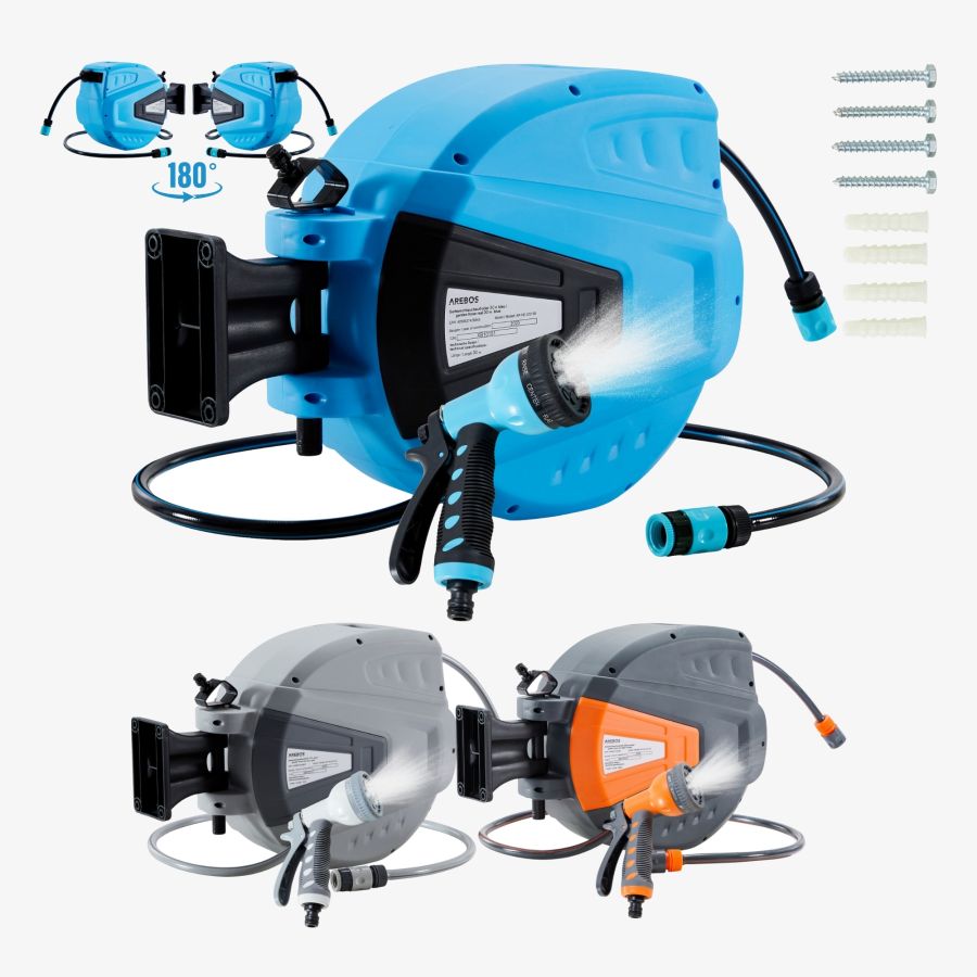 Automatic garden hose reel 30 m