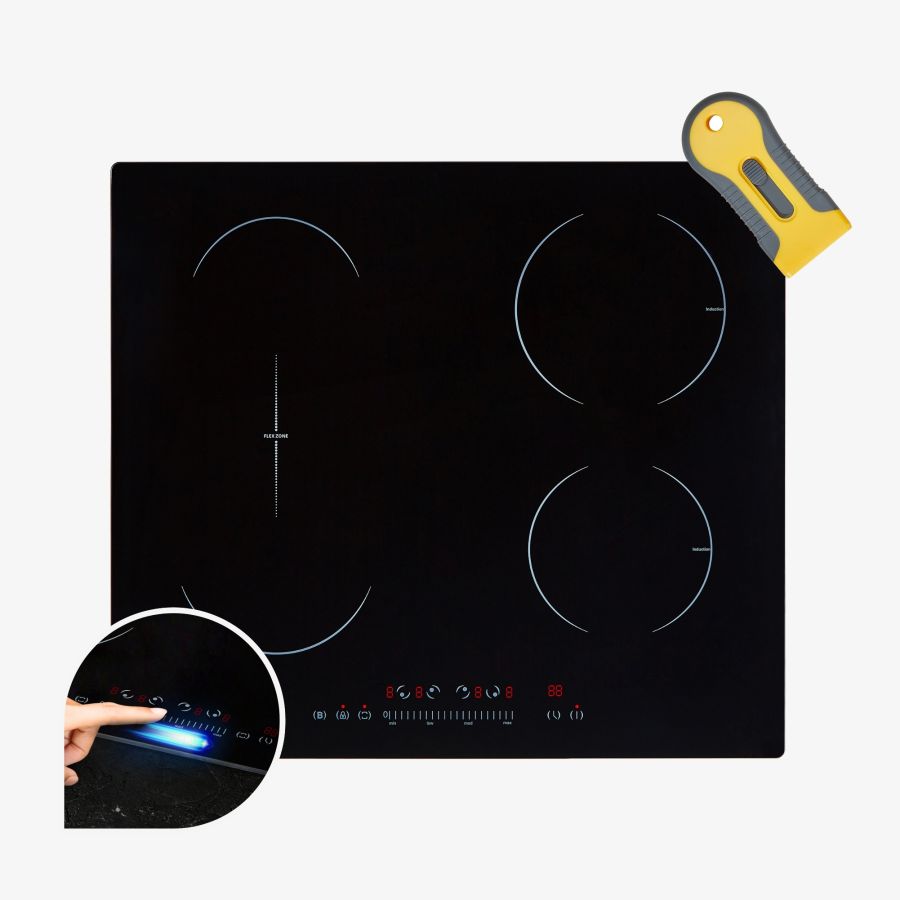 4 zone induction hob with flex zones