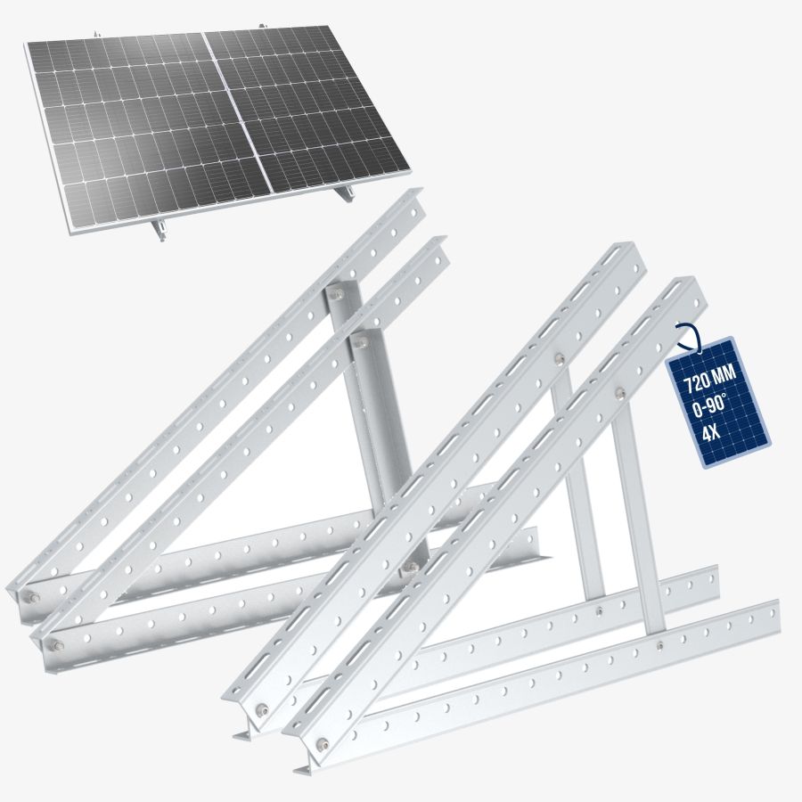 NuaSol - Adjustable solar panel mount 720mm set of 2