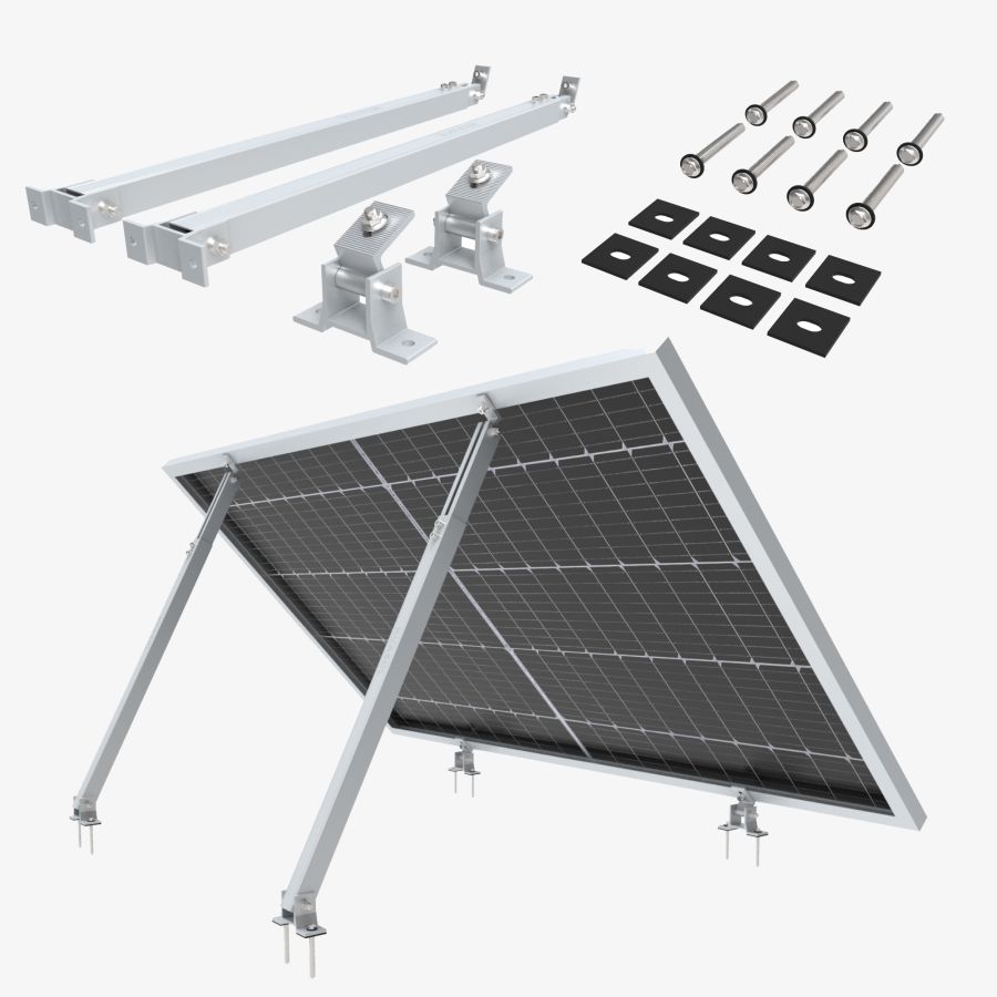 NuaSol - Adjustable bracket 15-30° degrees - Silver