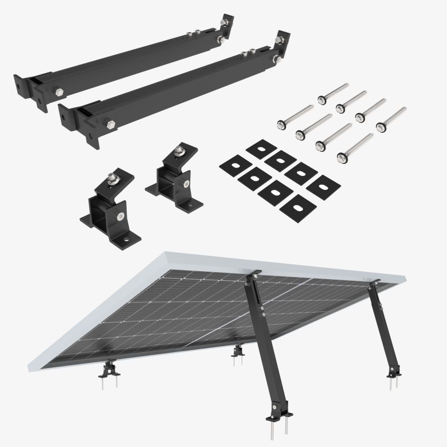 NuaSol - Adjustable bracket 15-30° degrees - Black