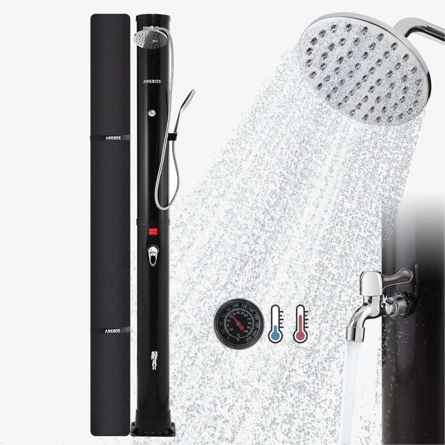 Solar shower 40 l Premium black