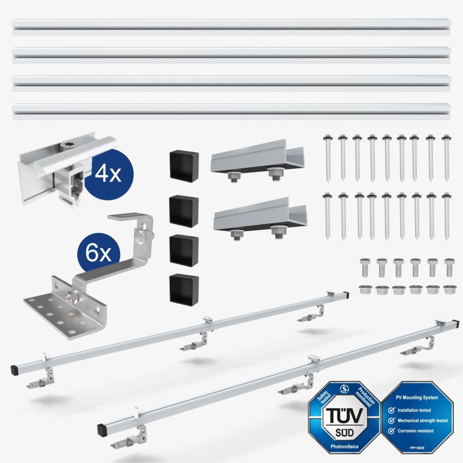 Nuasol Photovoltaic Tile Roof Assembly Set- 2 Module