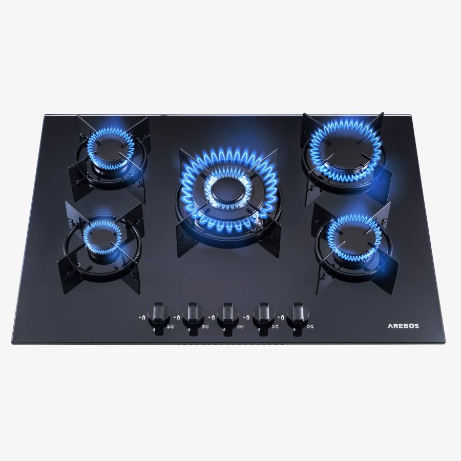 Gas Hob - Glas Ceramic 5 Zones